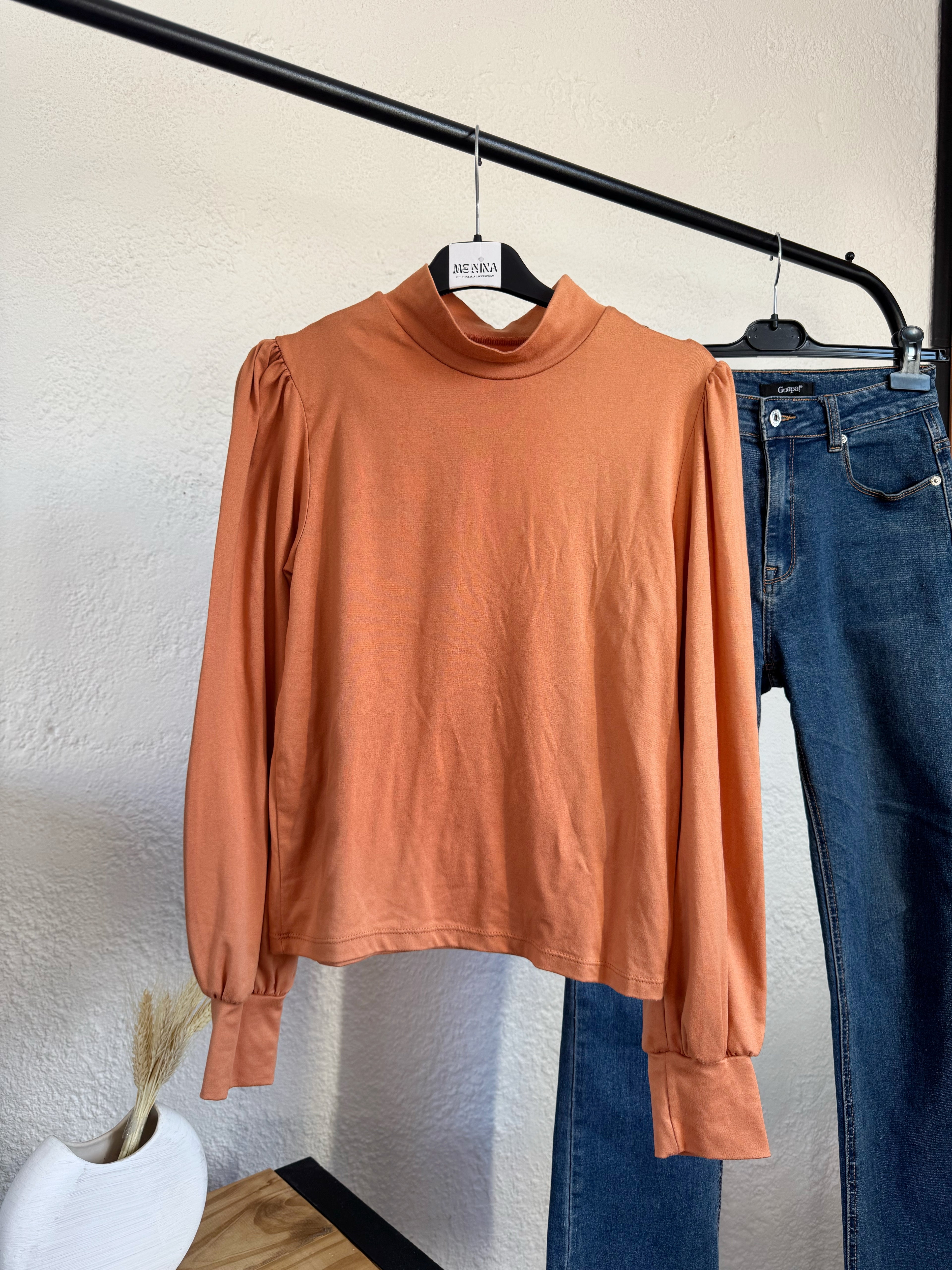 Remera manga larga salmón