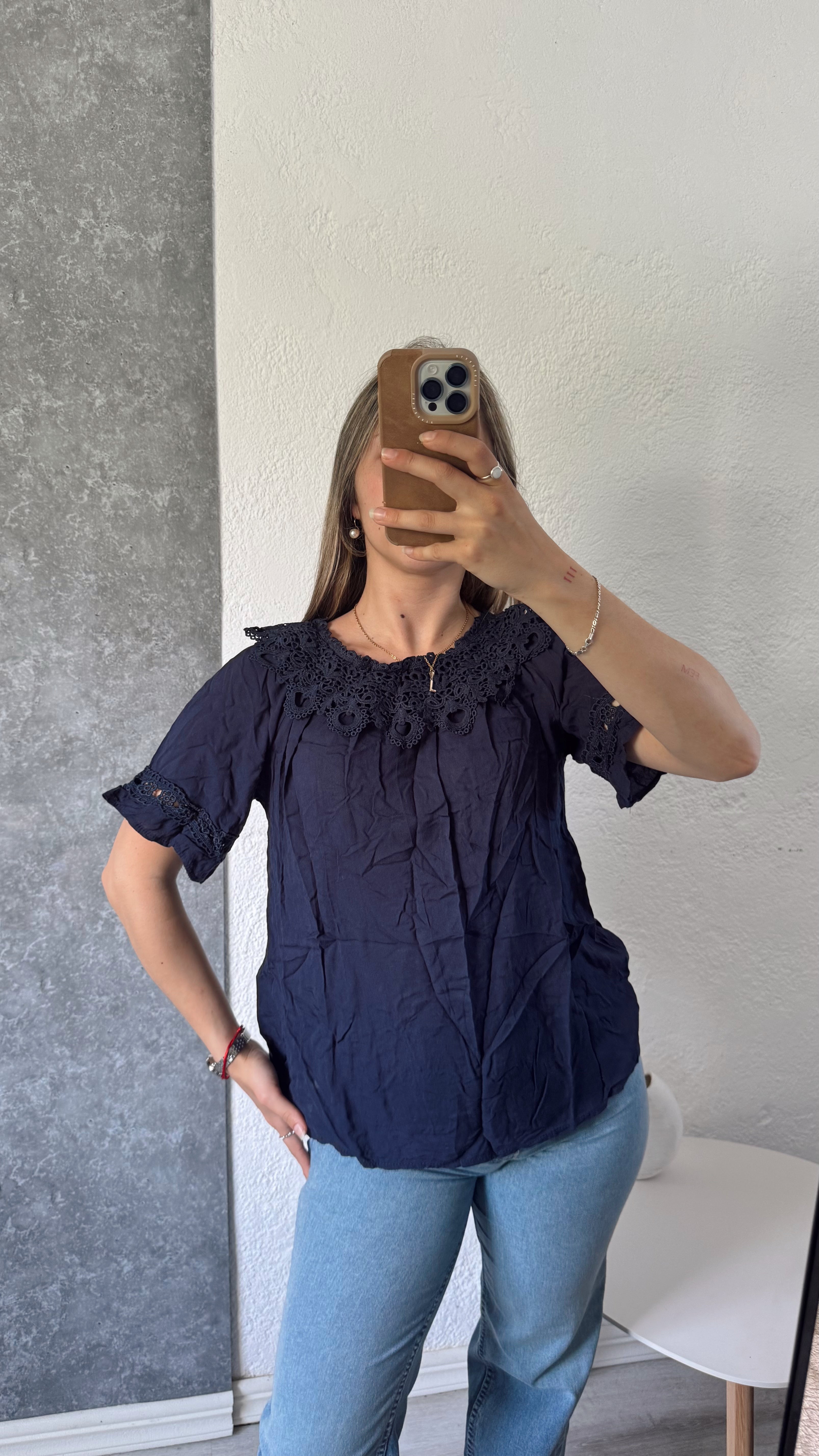 Blusa azul talle L/XL