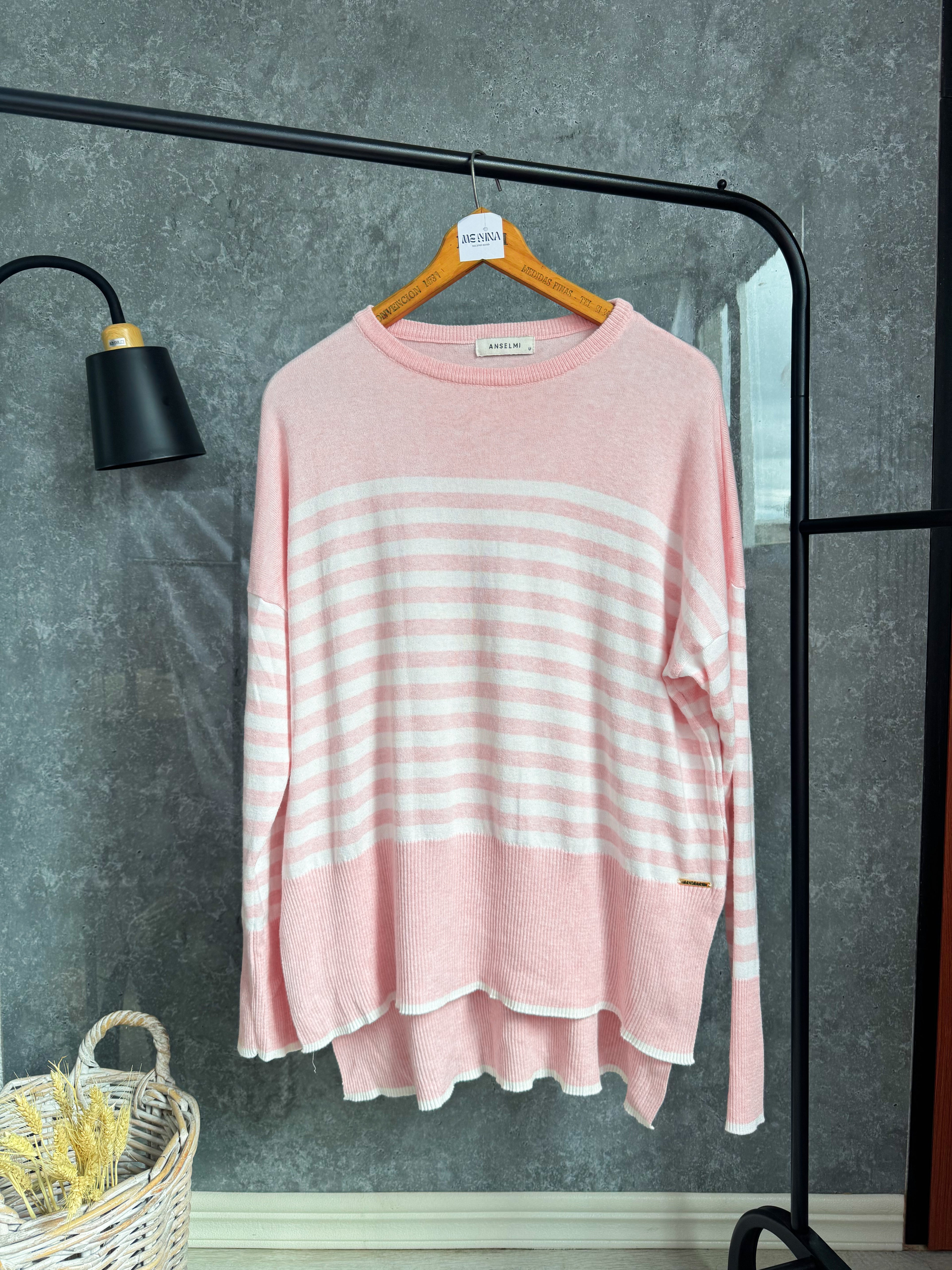 Buzo rosa a rayas