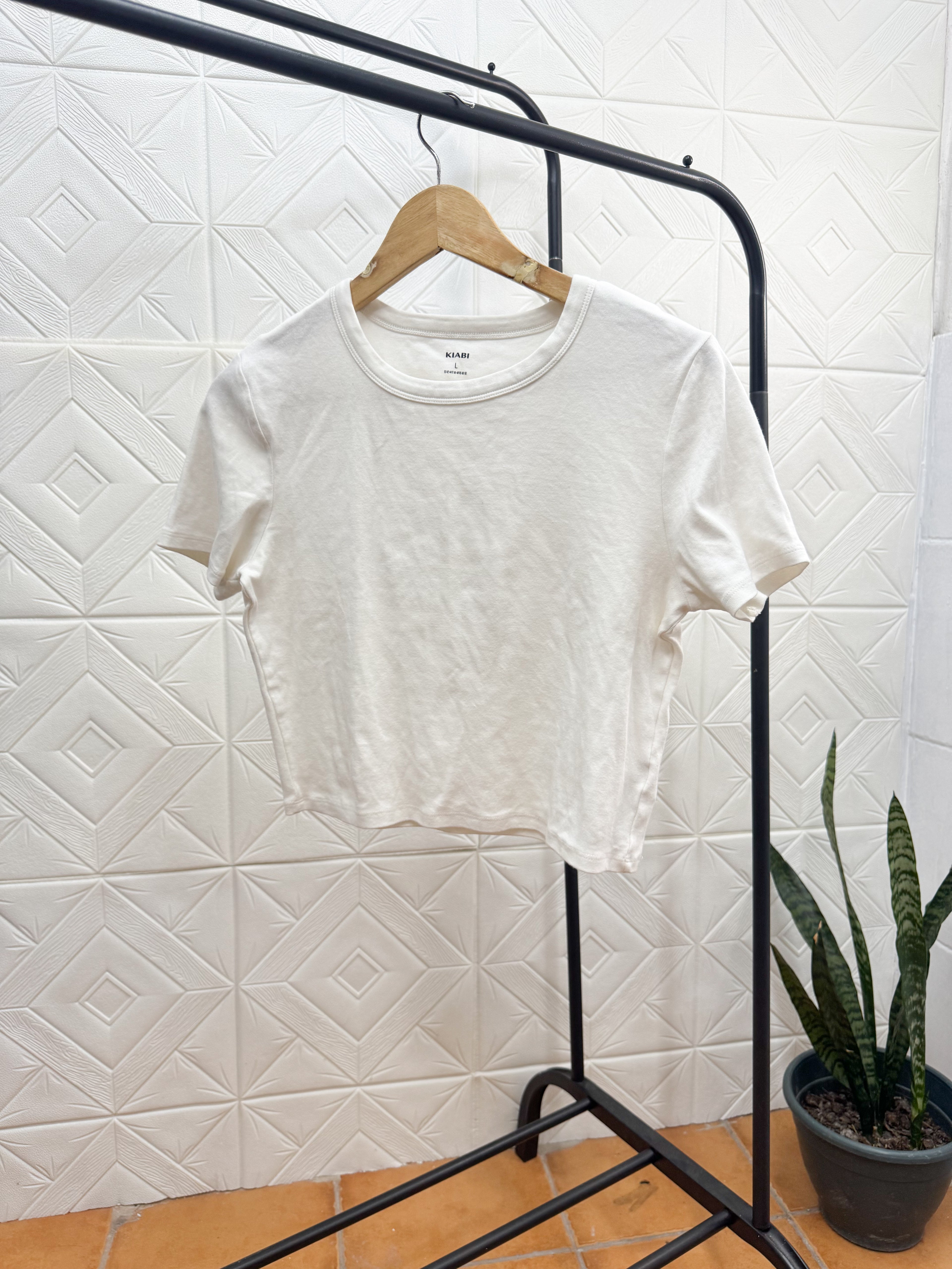 Remera manga corta blanca