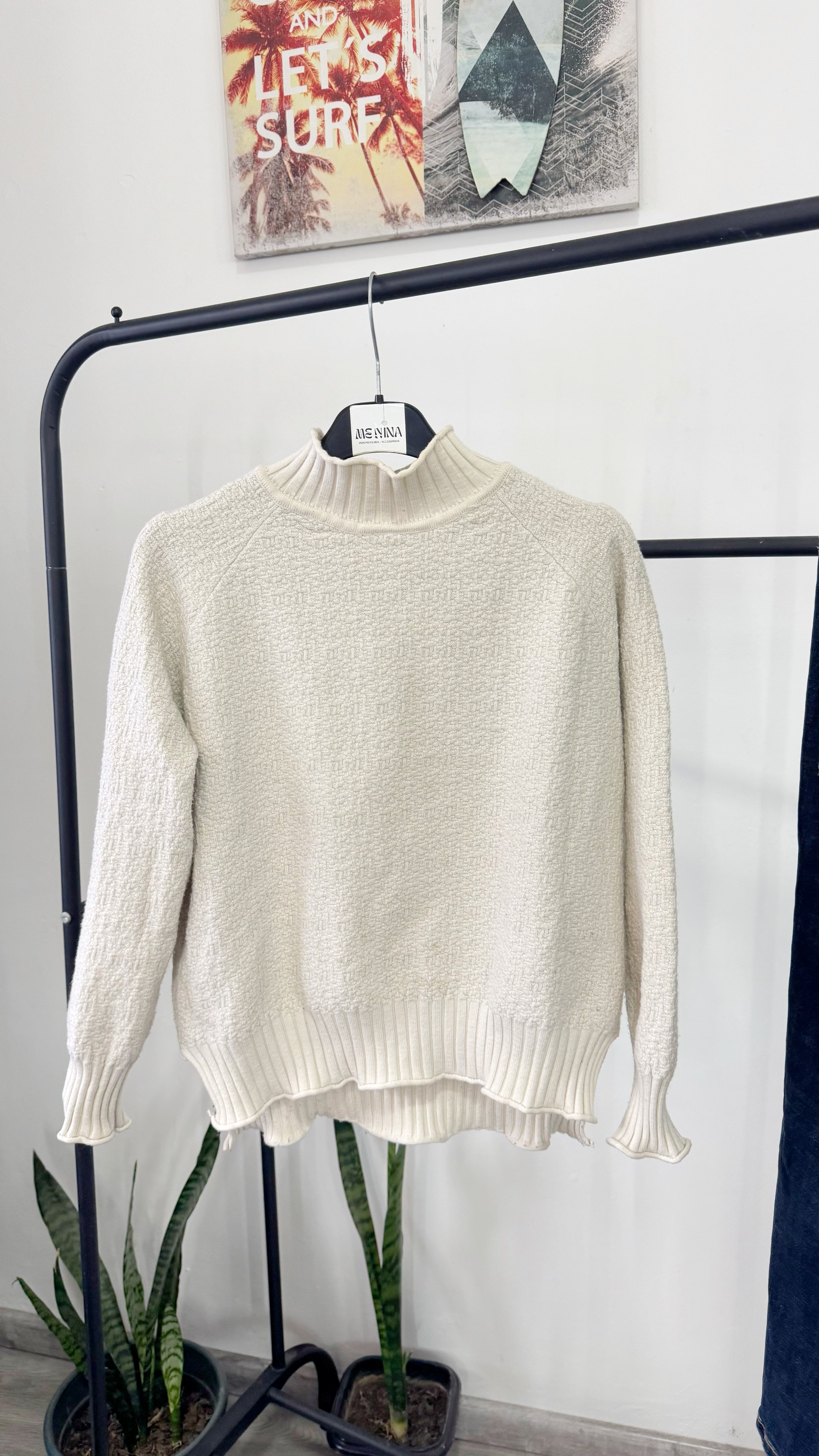 Polerita blanca talle S