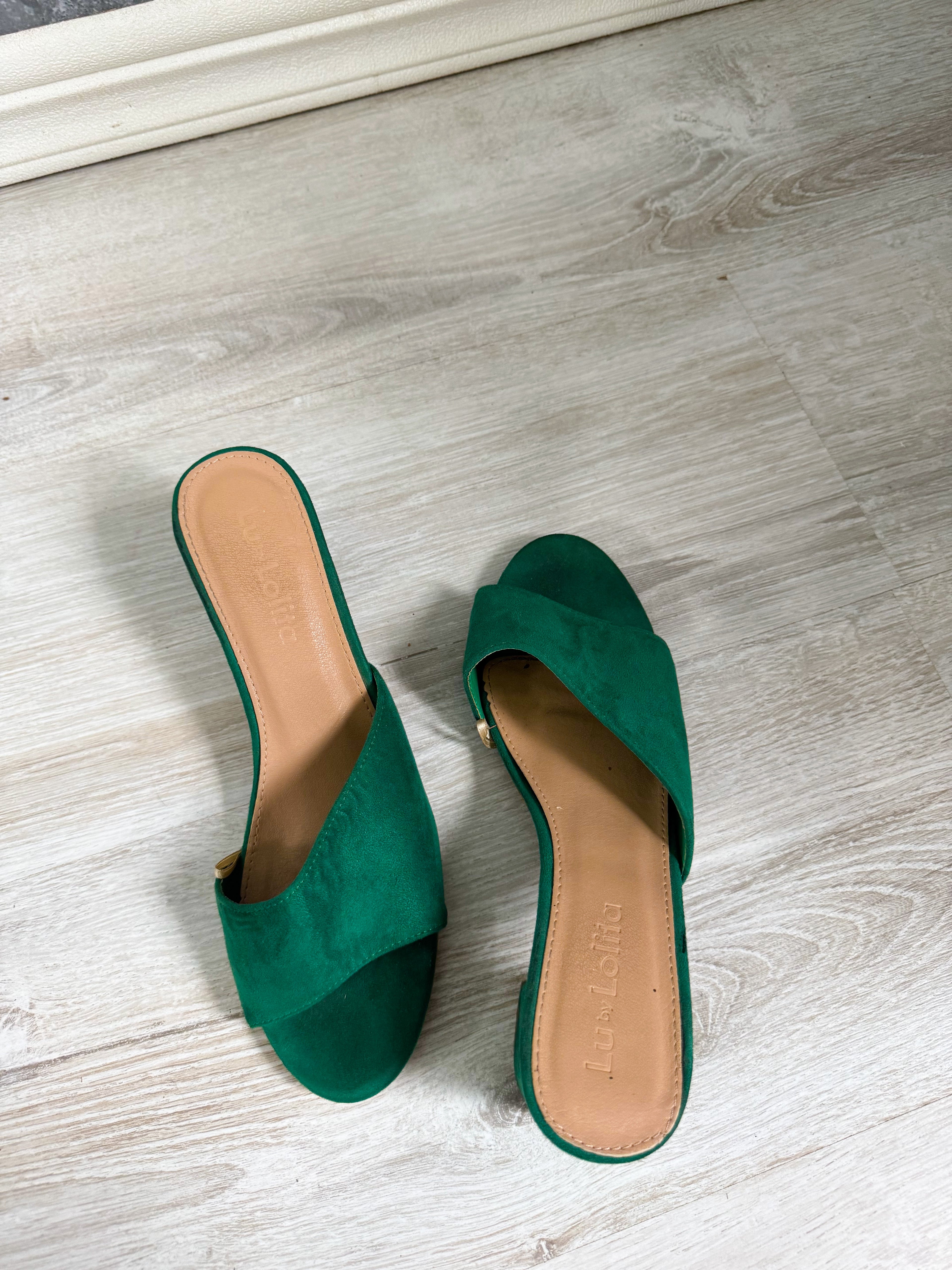 Sandalias tacos LOLITA verdes