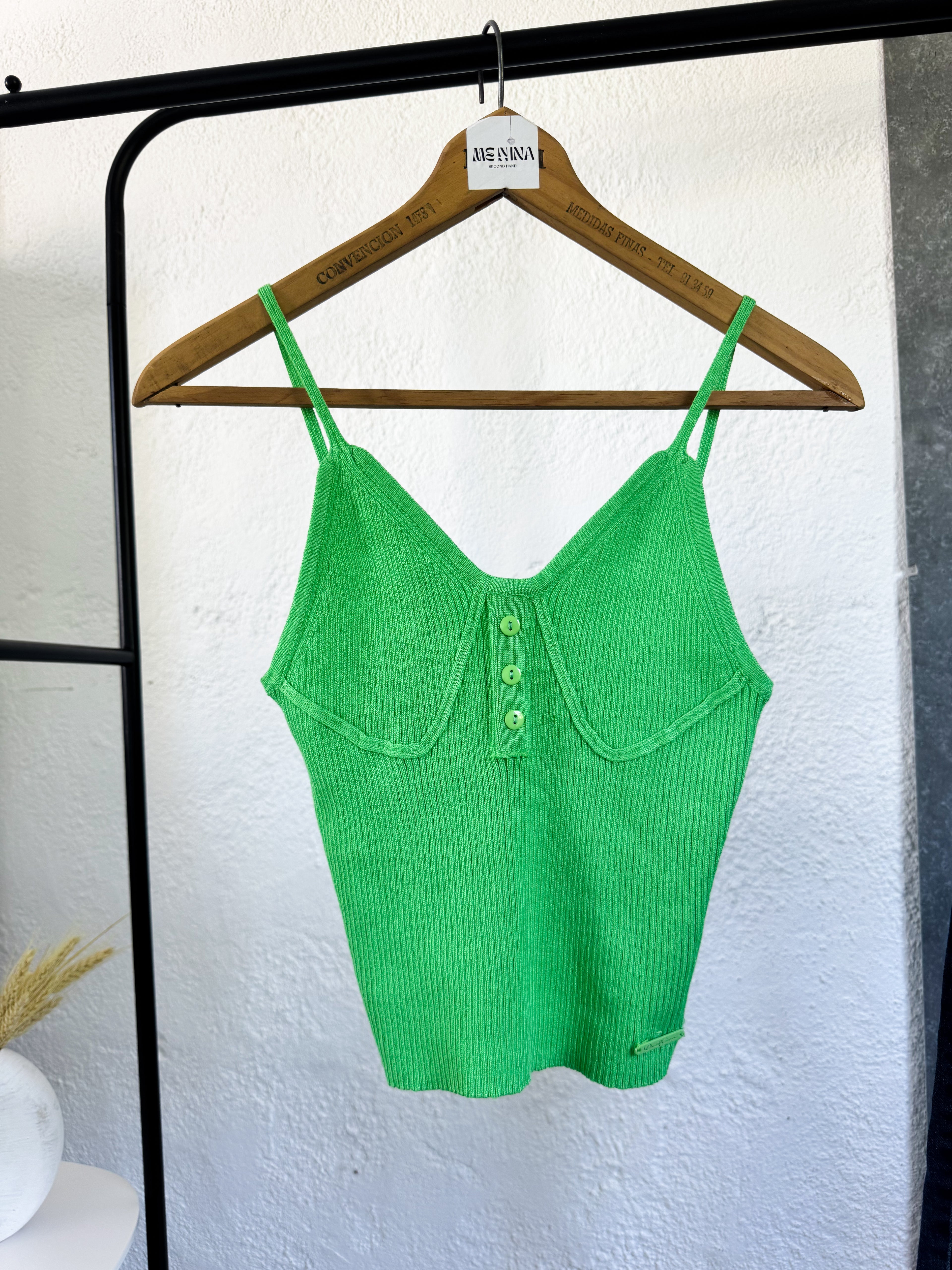 Top de hilo verde Daniel Cassin