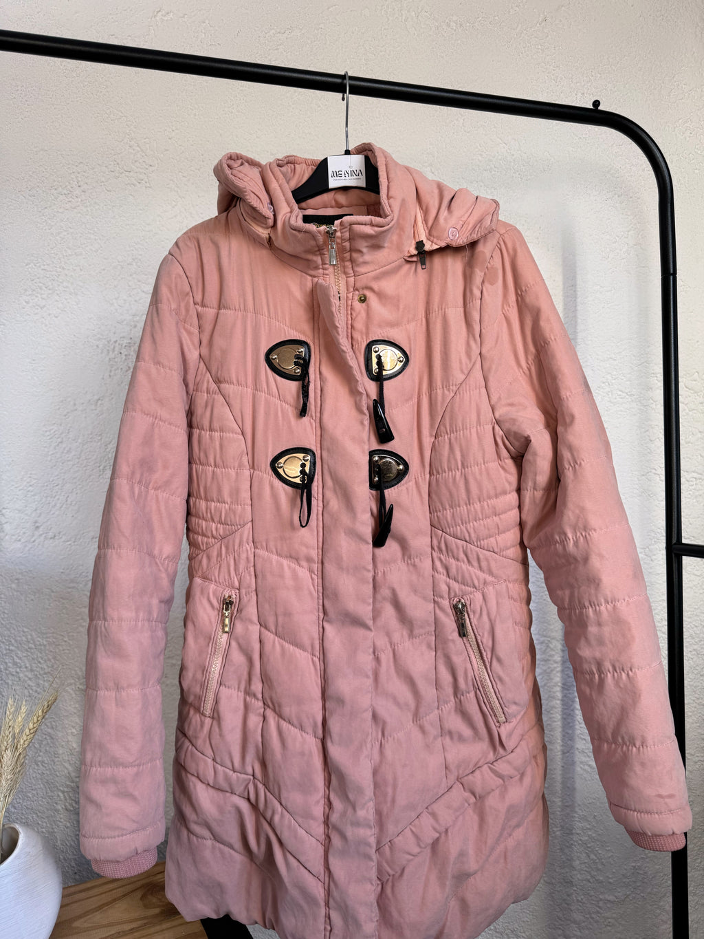 Campera de abrigo rosada