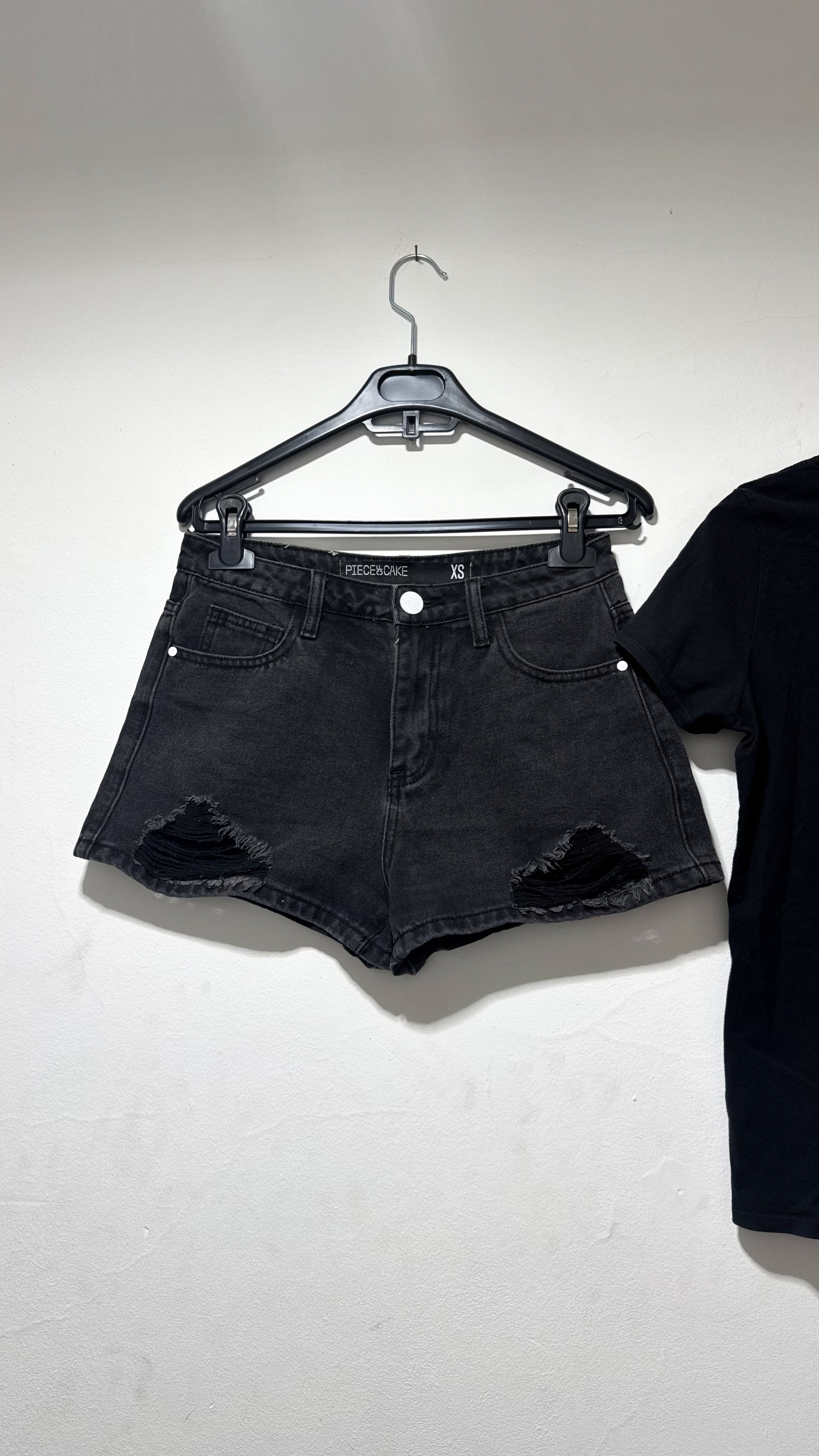 Short negro de jean Piece of Cake