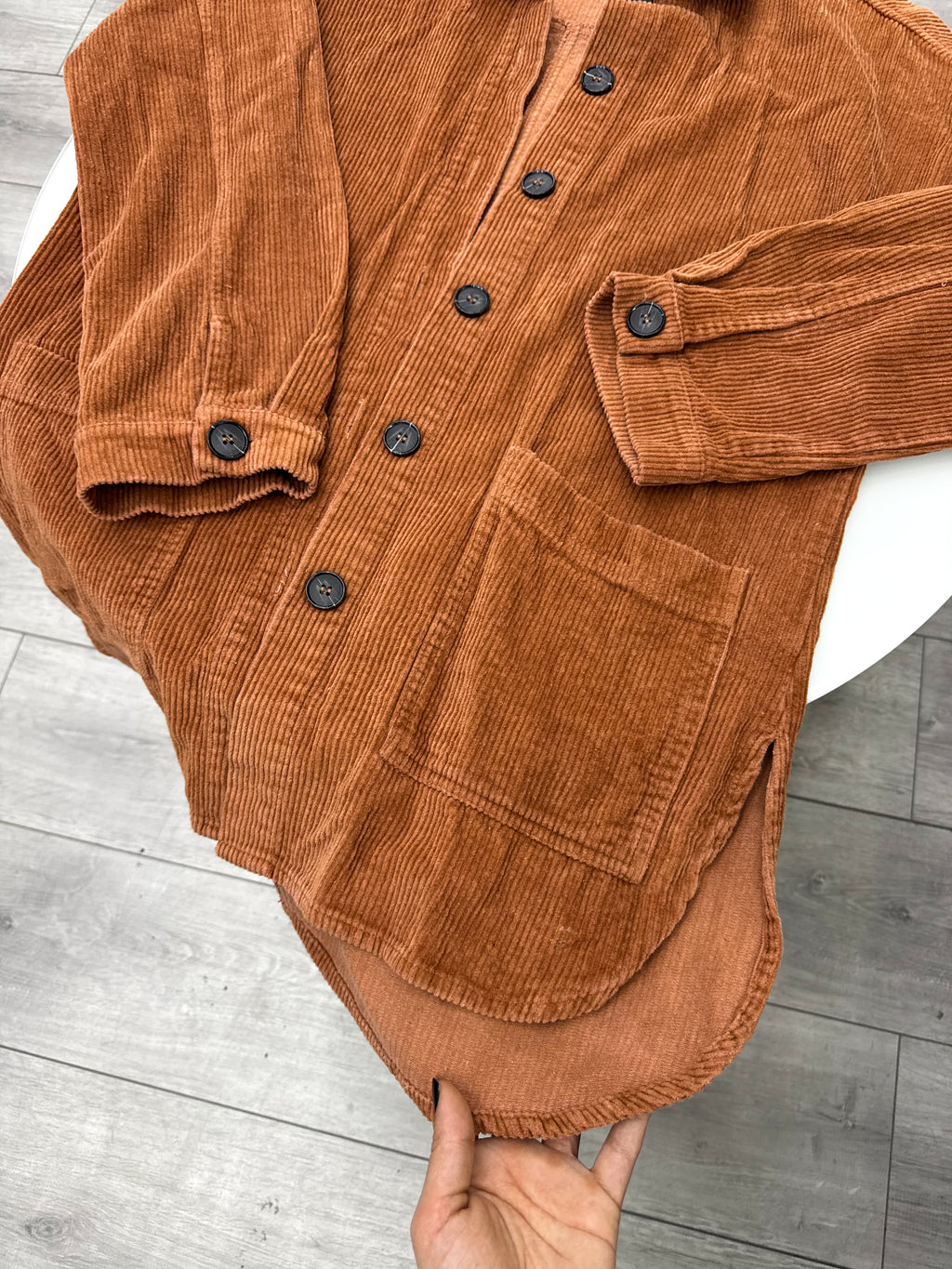 Sobrecamisa de pana marrón