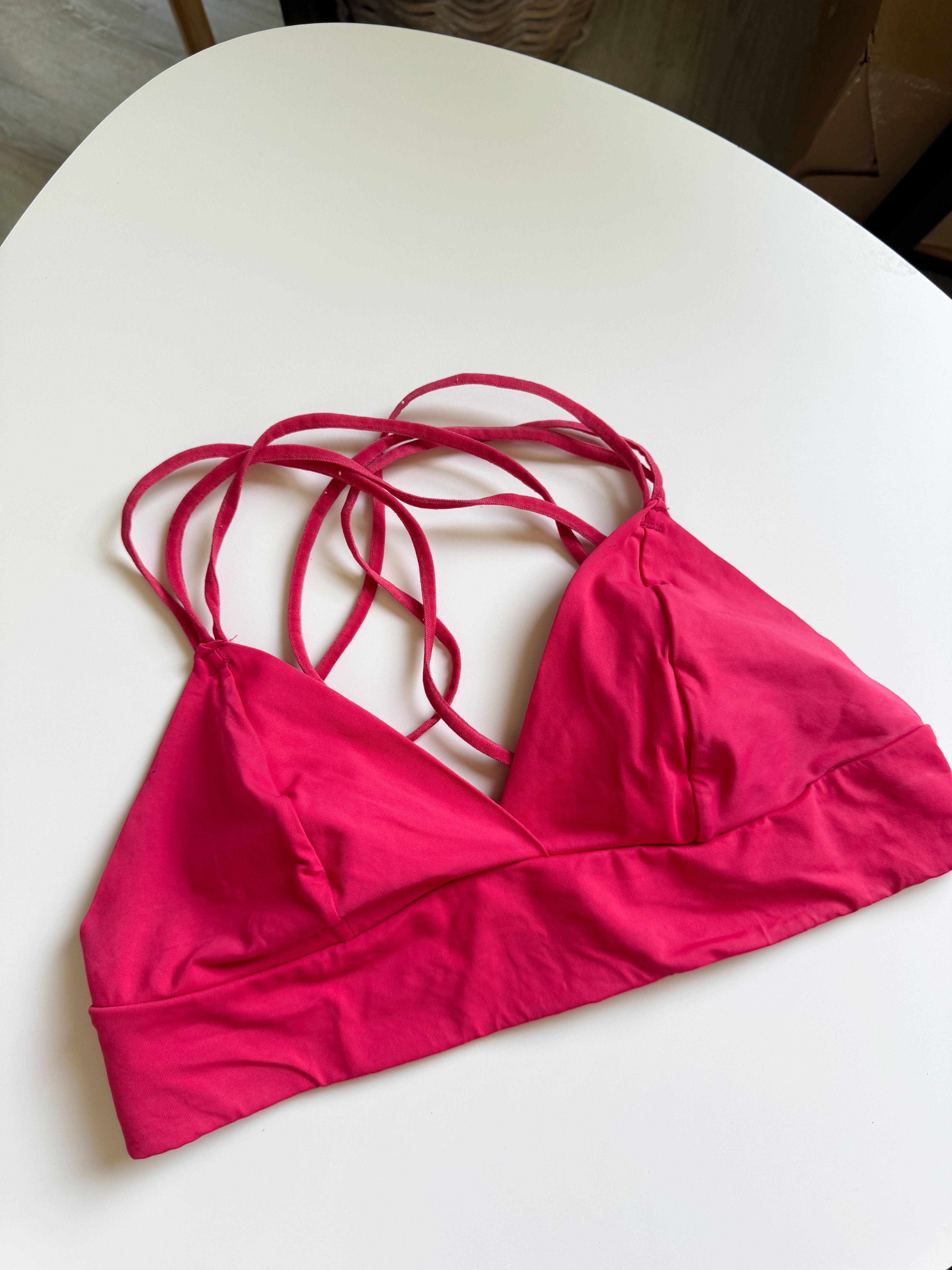 Top rosado alicrado talle S