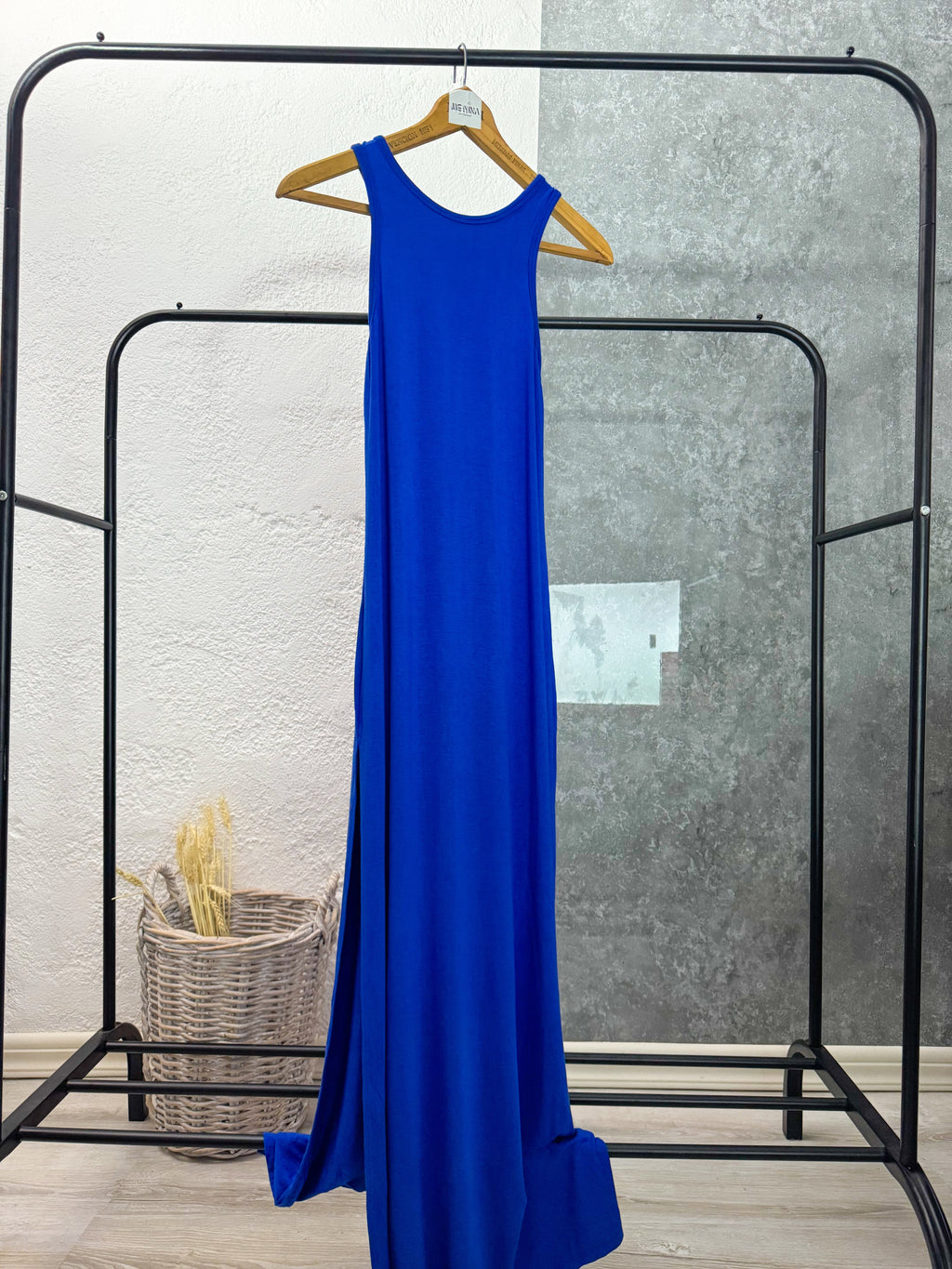 Vestido largo azul