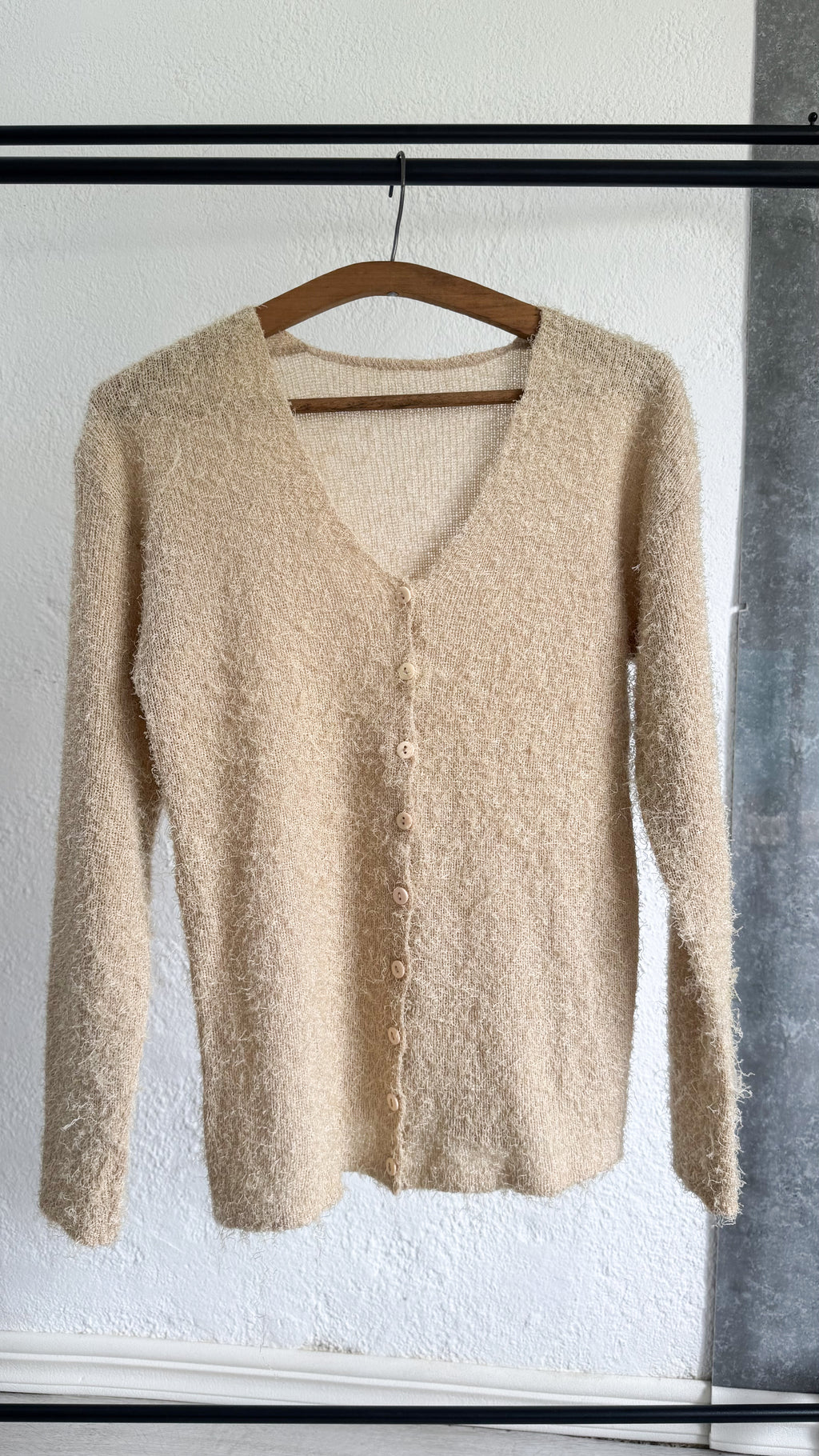 Saco peludito beige