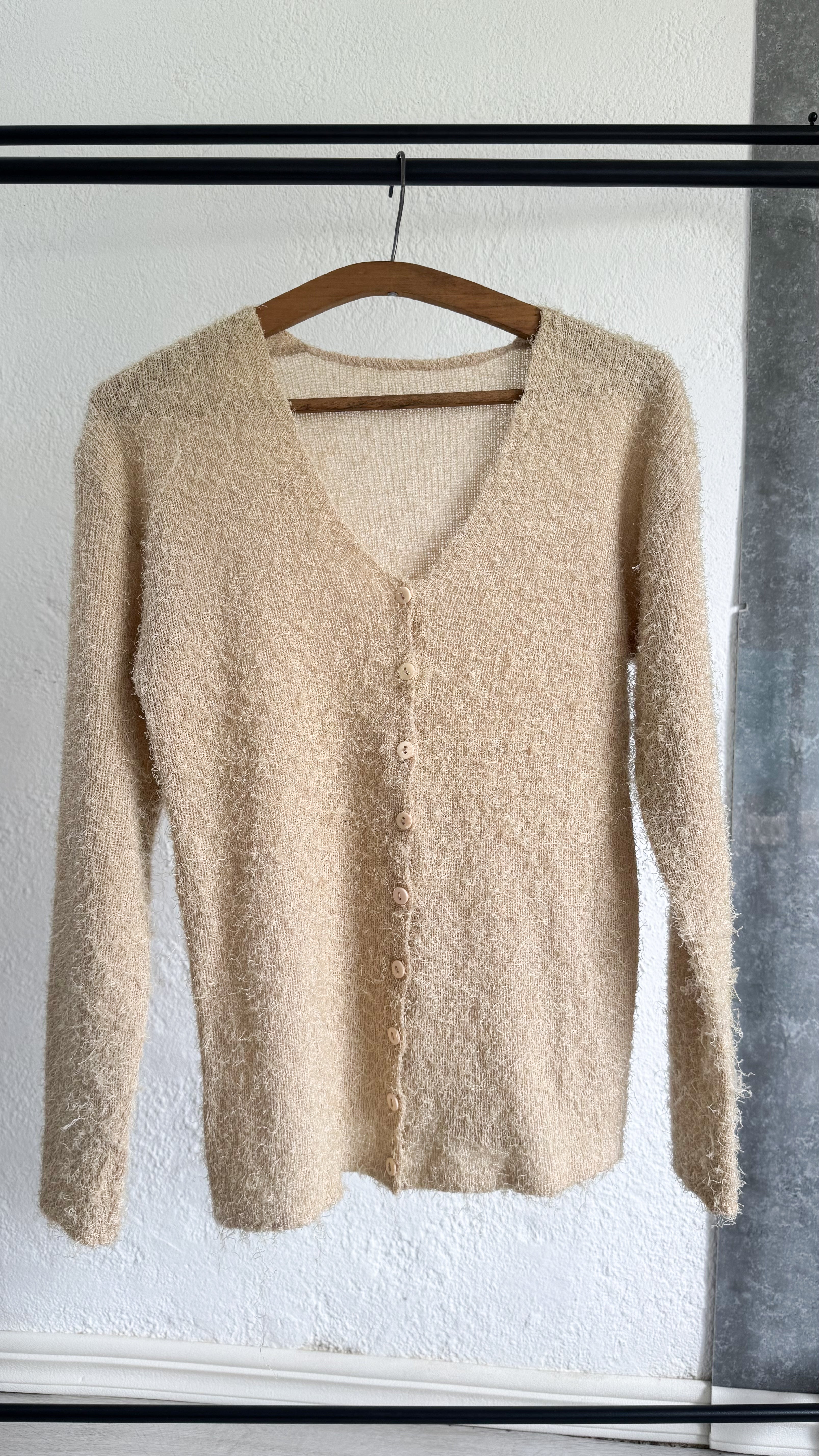 Saco peludito beige