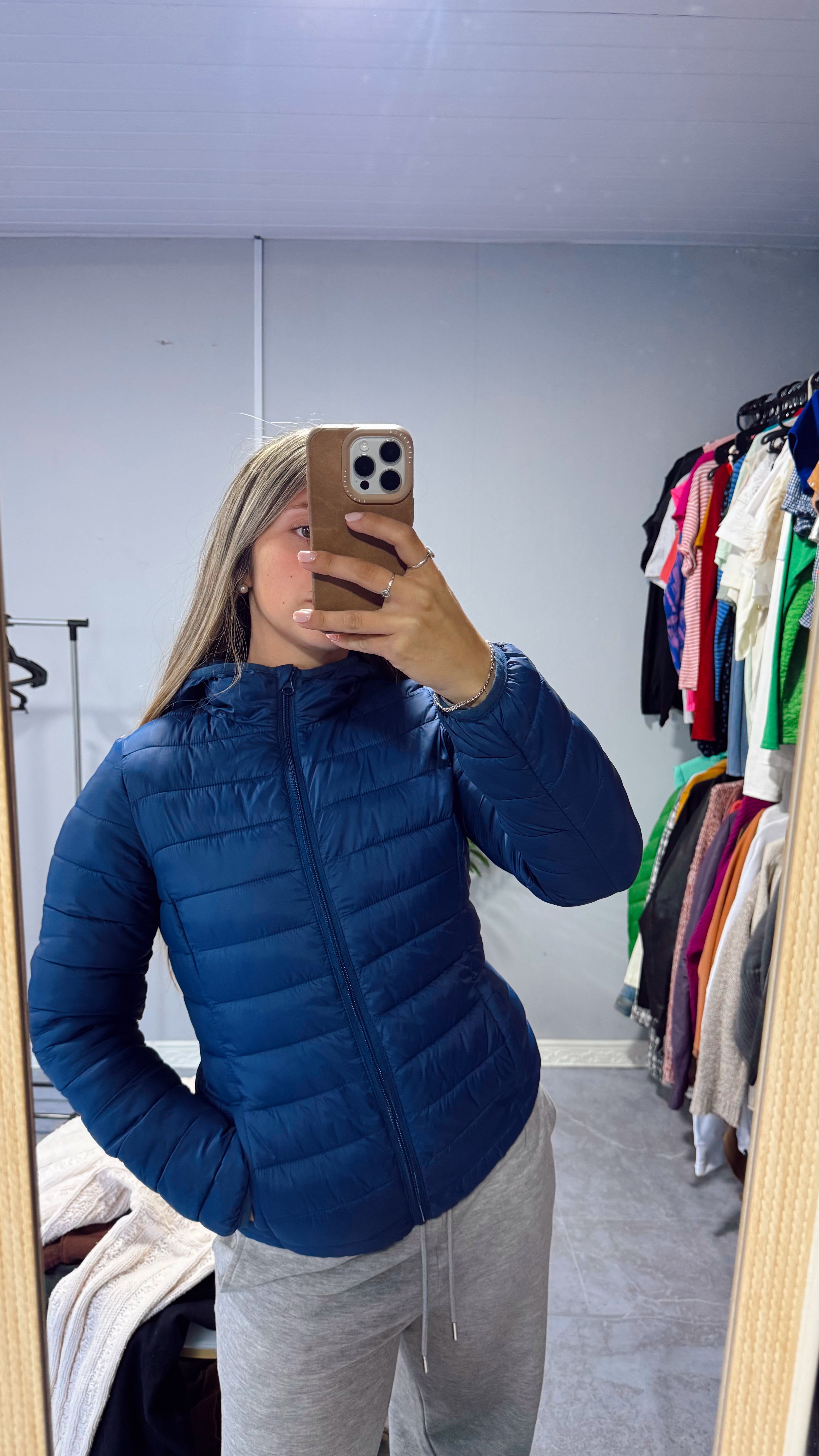 Campera de abrigo azul