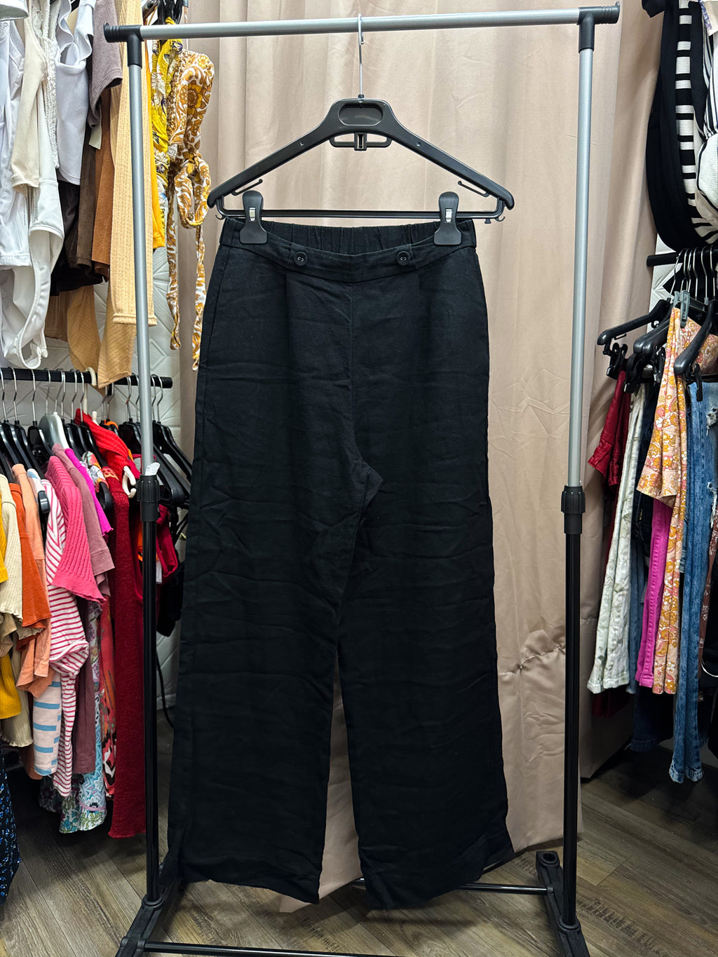 Pantalón de lino negro