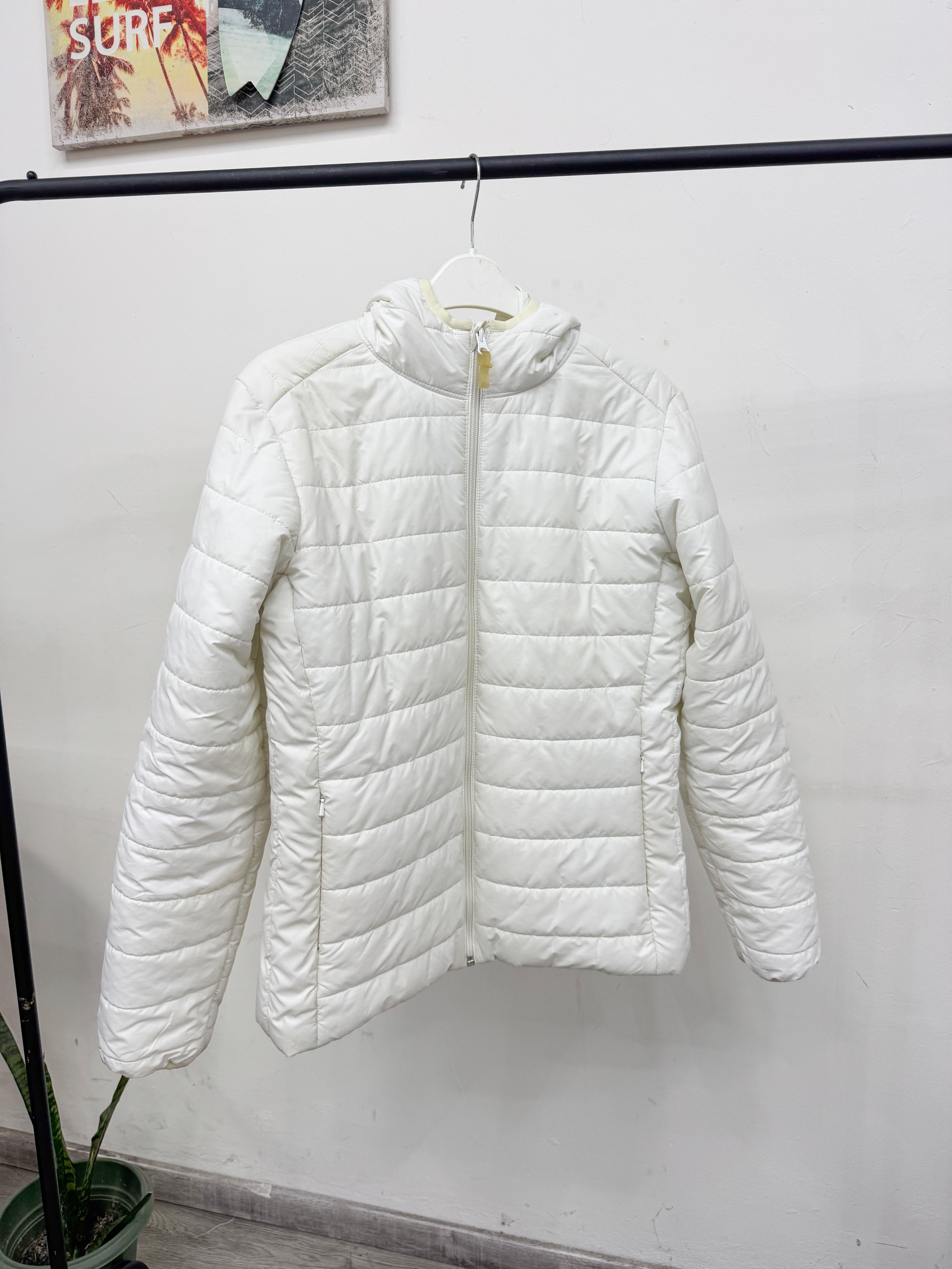 Campera de abrigo blanca talle M