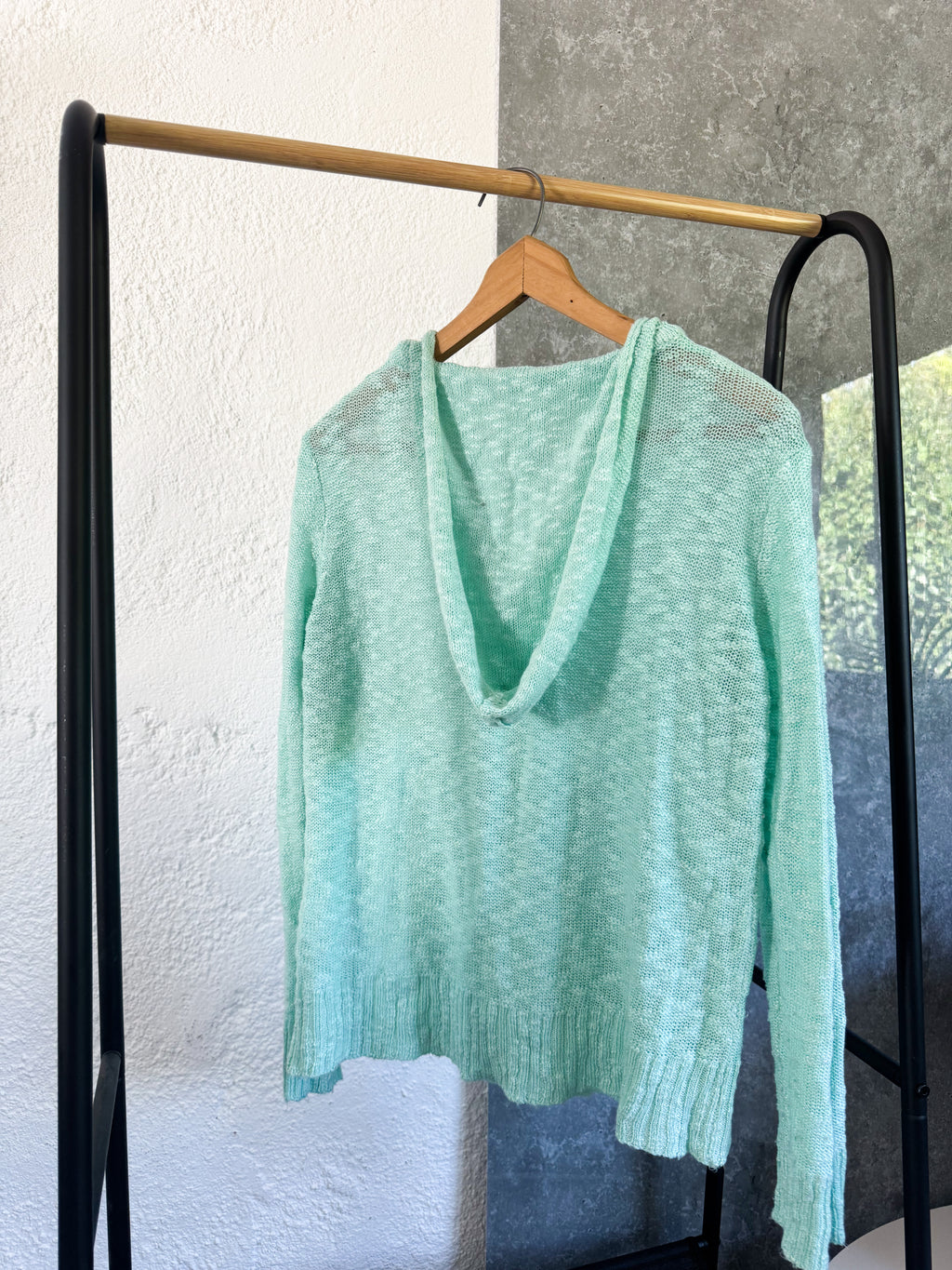 Buzo de hilo verde agua