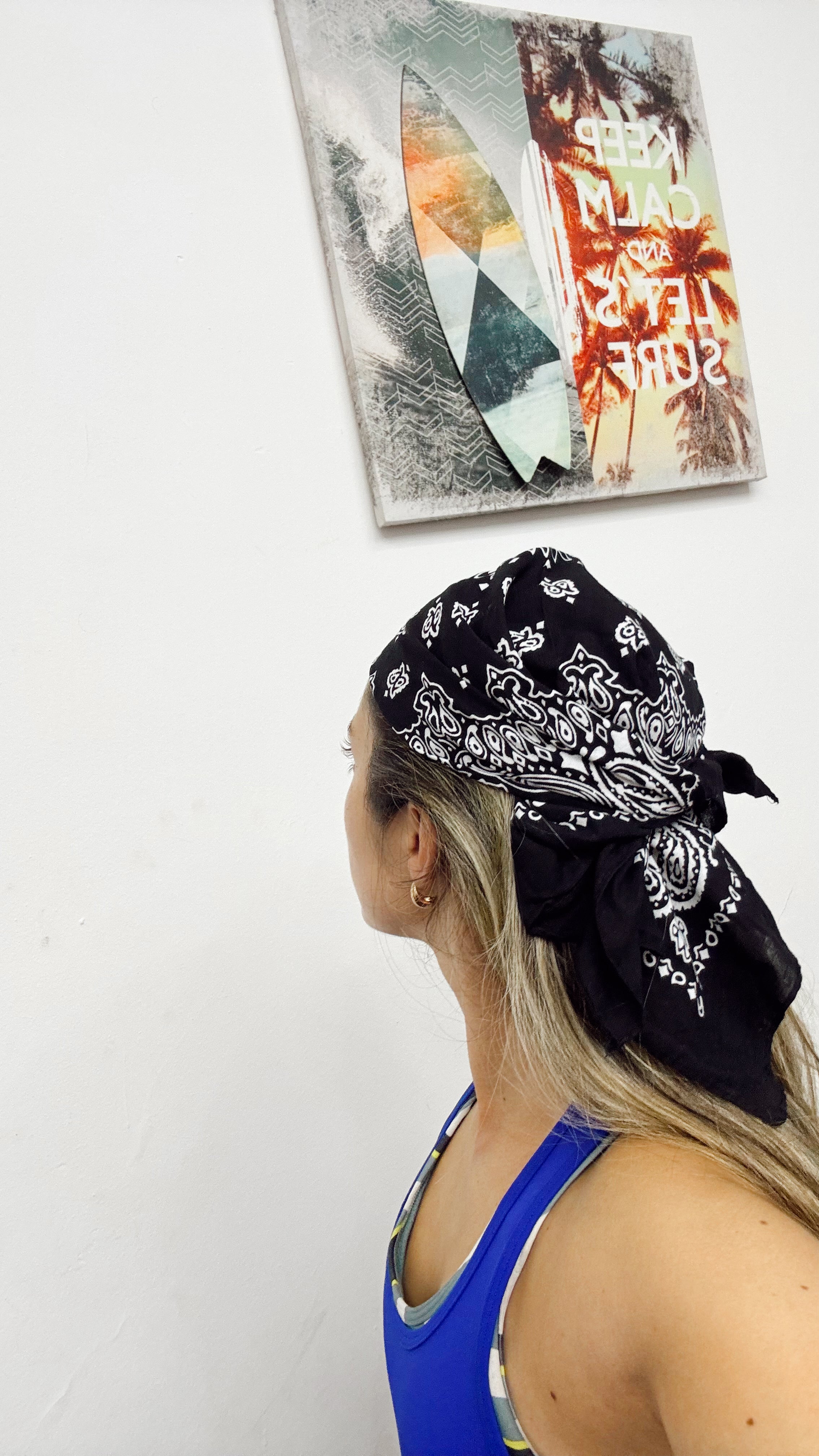 Pañuelo/bandana negro para el pelo
