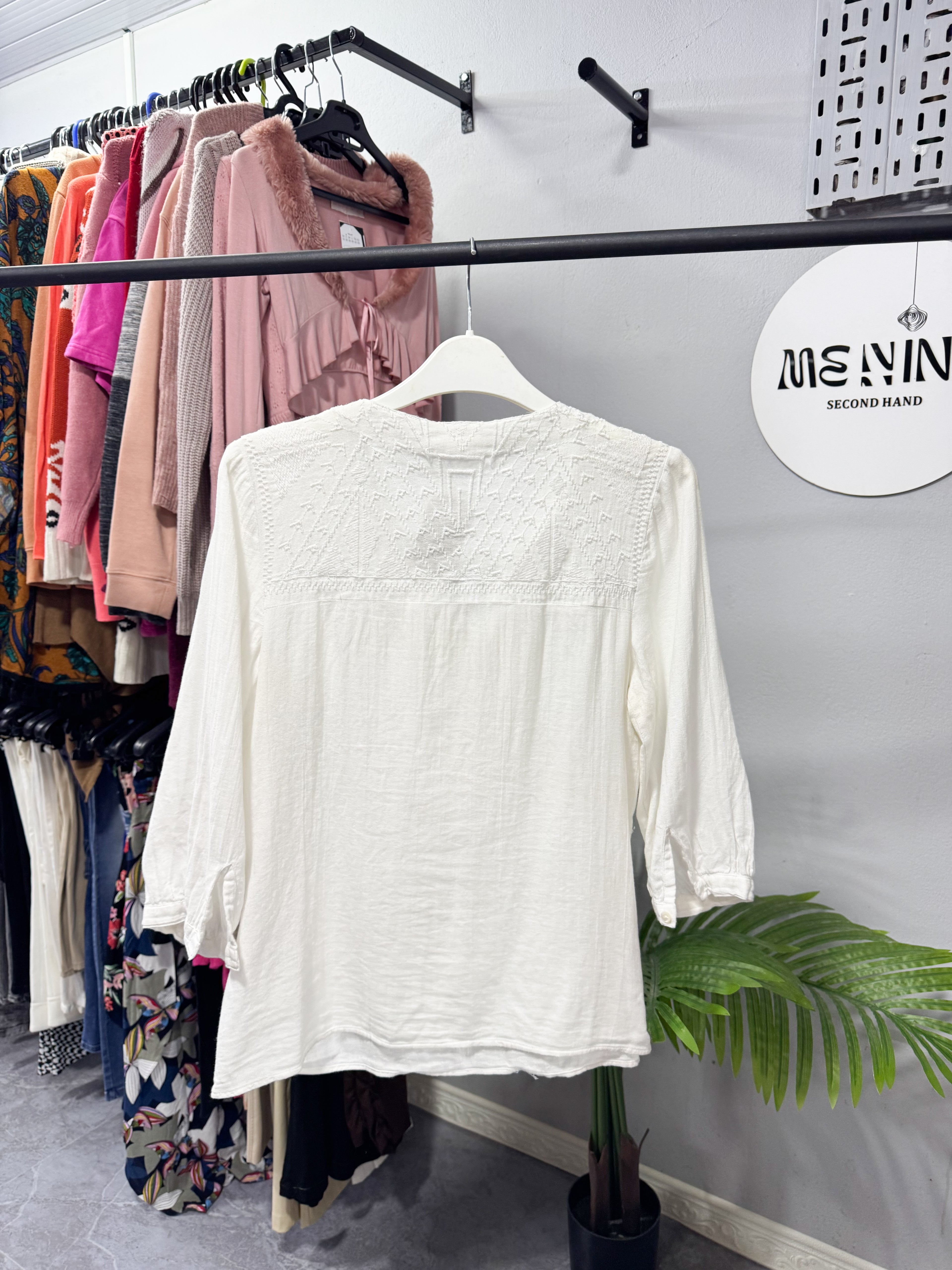Blusa blanca manga larga Daniel Cassin