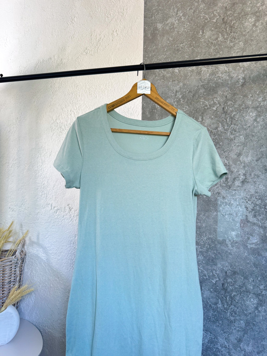 Vestido verde agua talle L