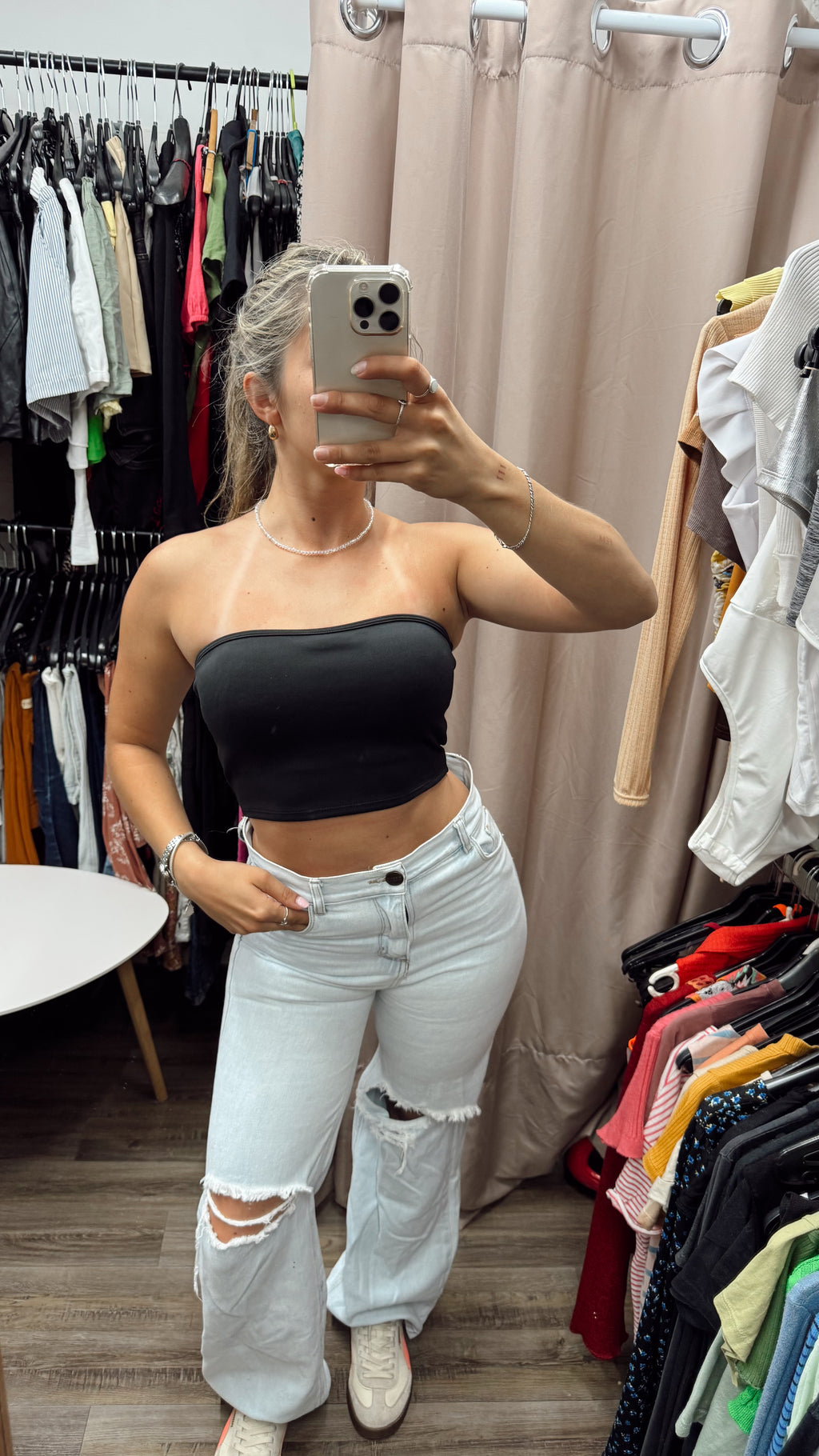 Top strapless negro