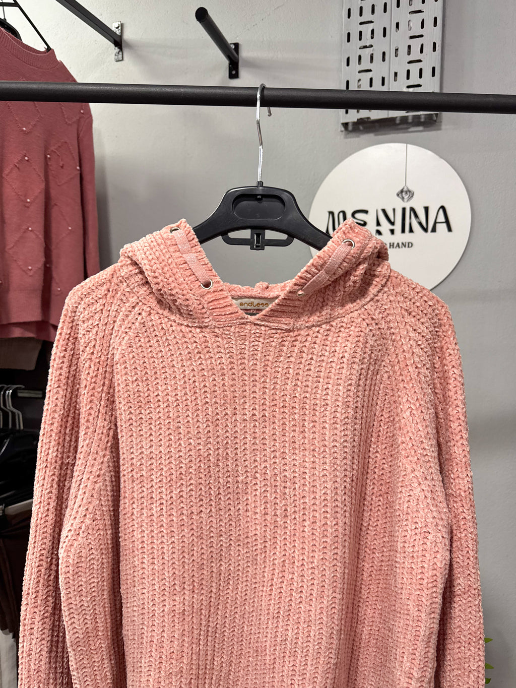 Canguro chenille rosado