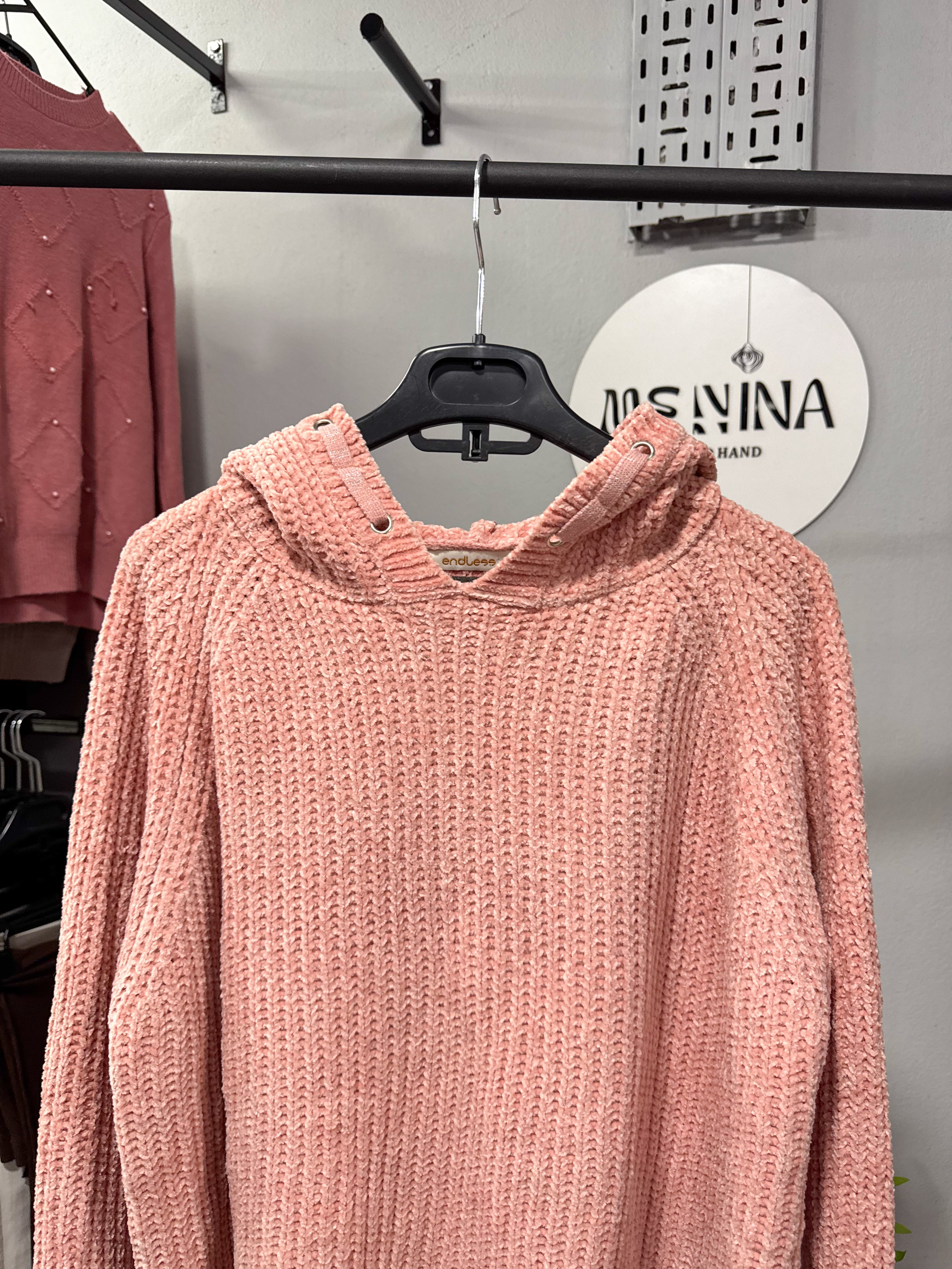 Canguro chenille rosado