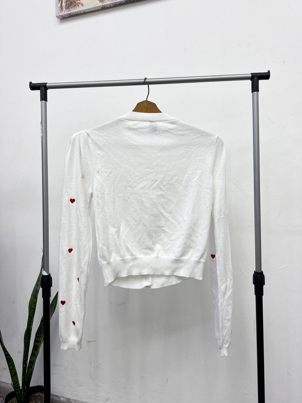 Saquito blanco de corazones