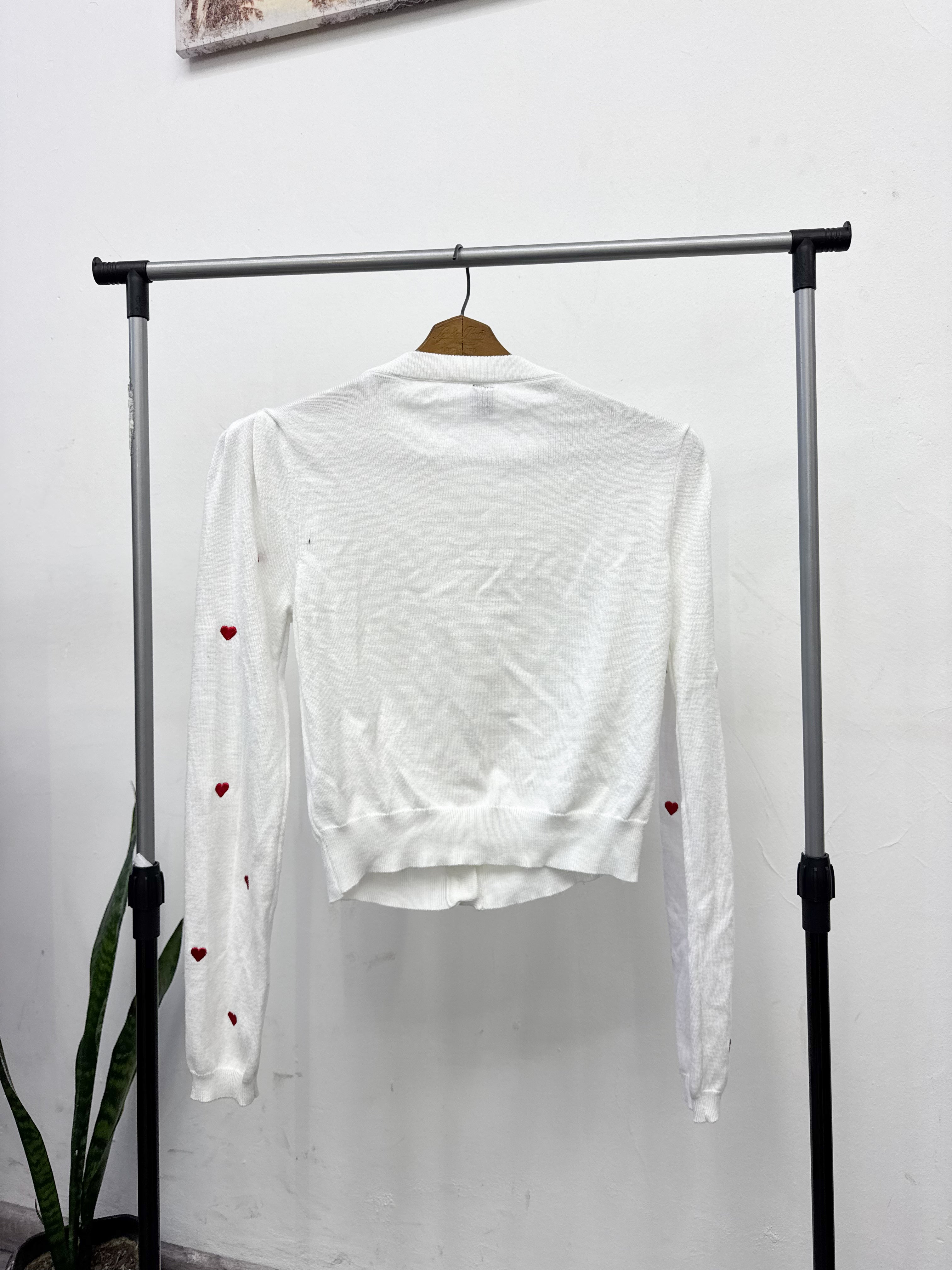 Saquito blanco de corazones