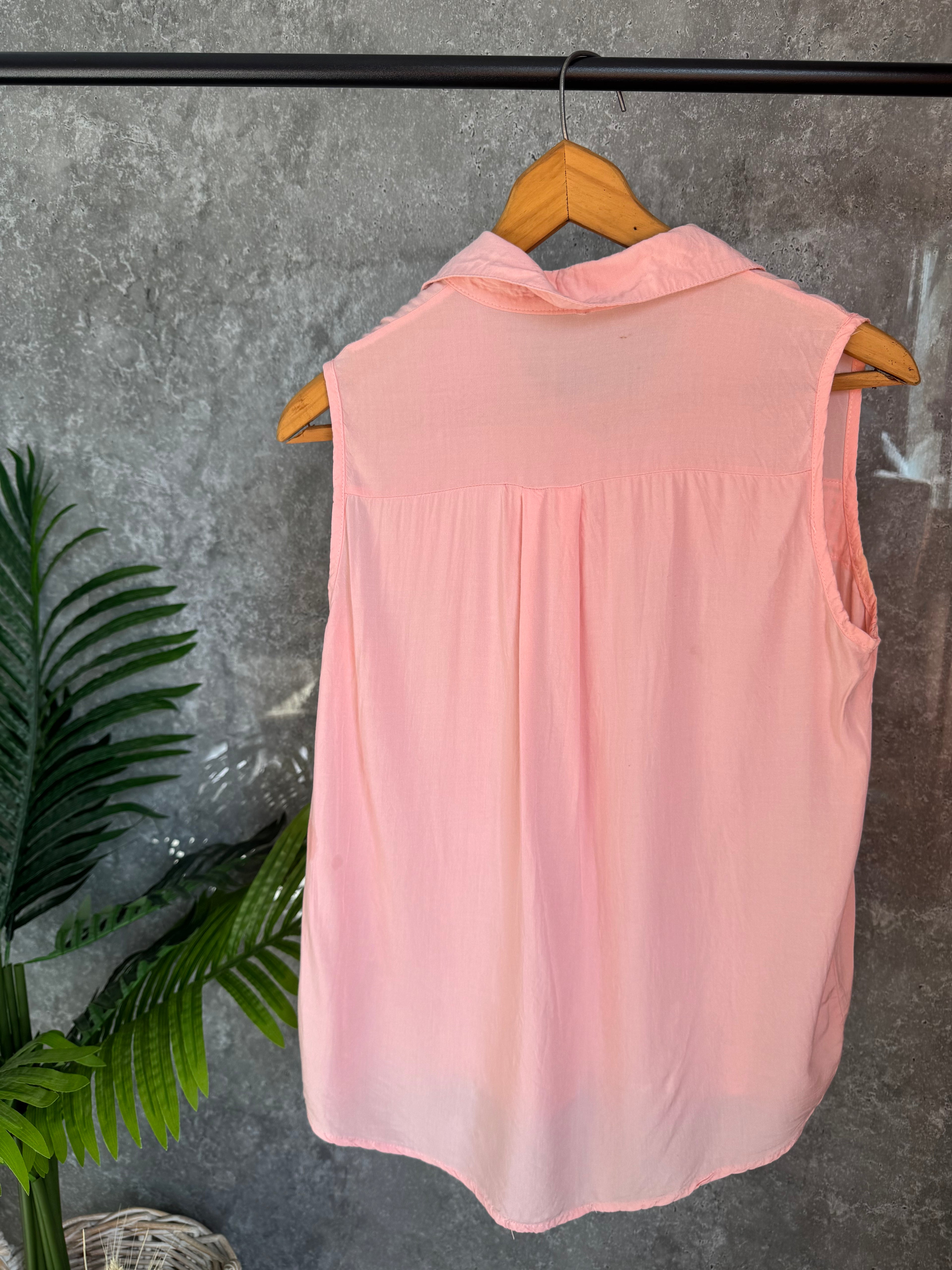 Camisa sin mangas rosa