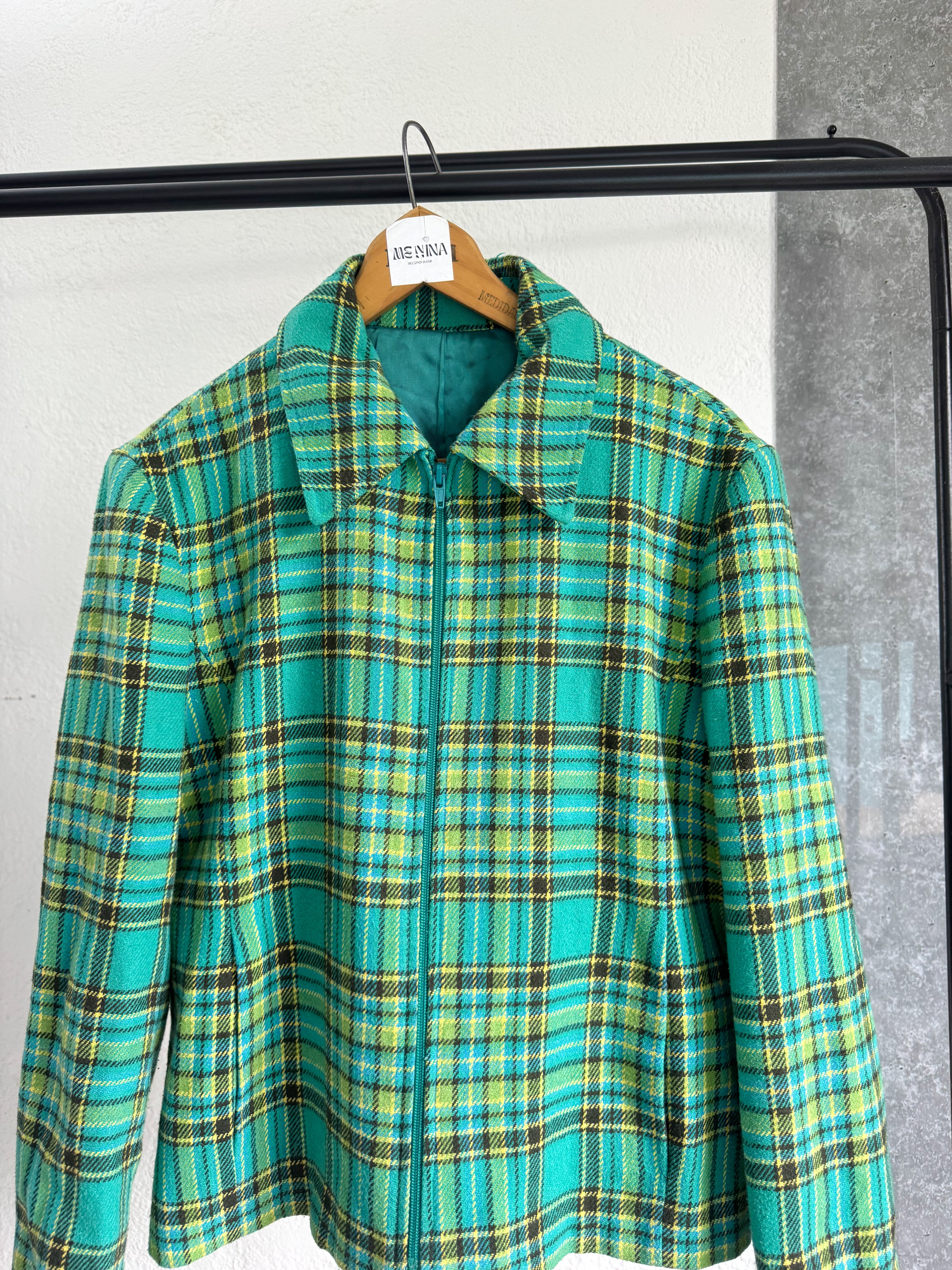 Chaqueta verde a cuadros