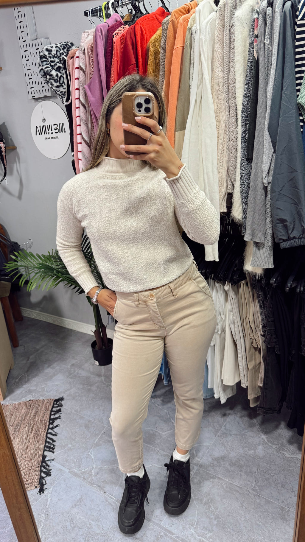 Pantalon beige de oficina