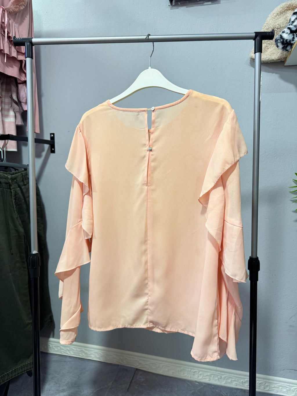 Blusa salmón manga larga