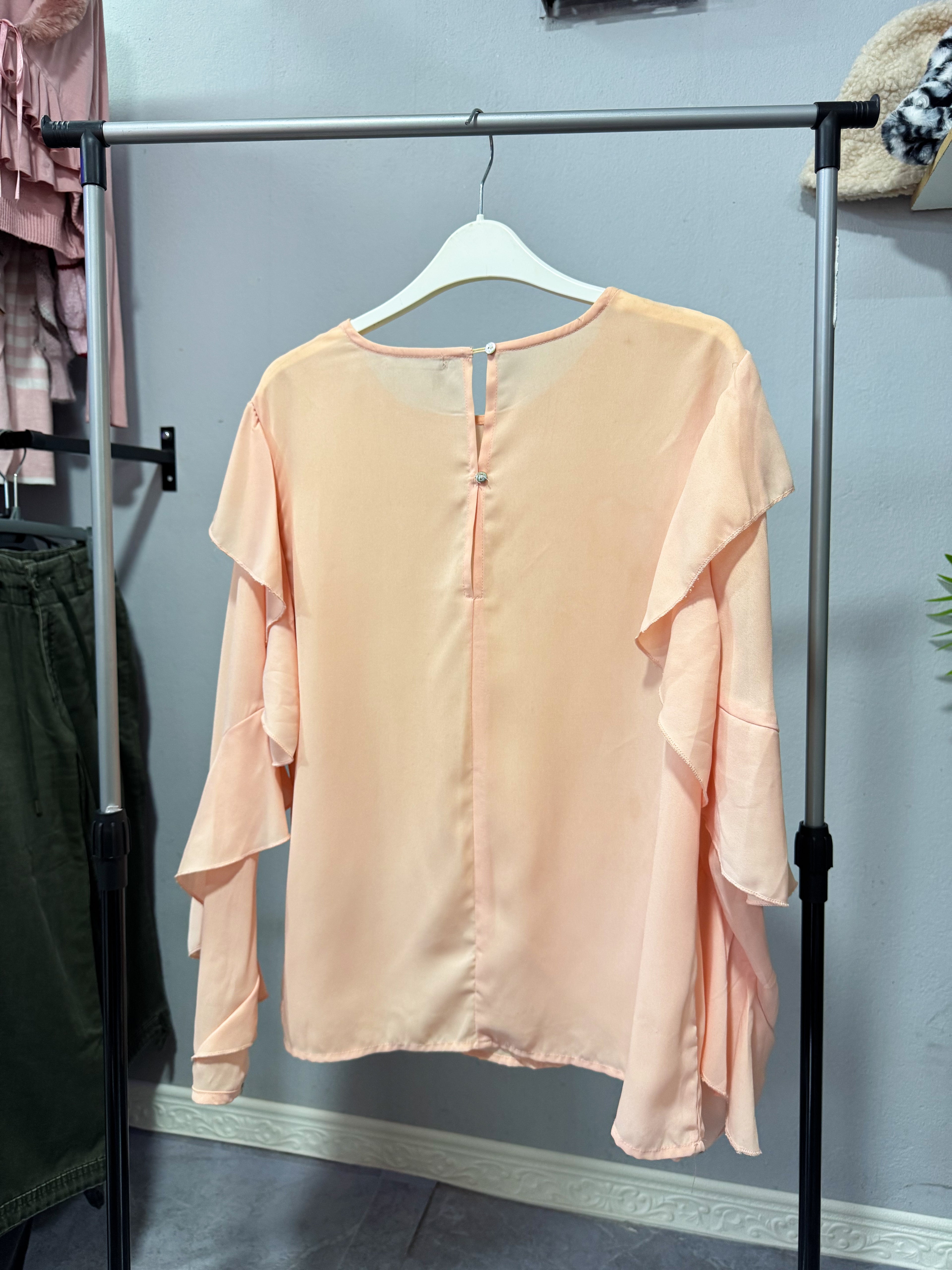 Blusa salmón manga larga