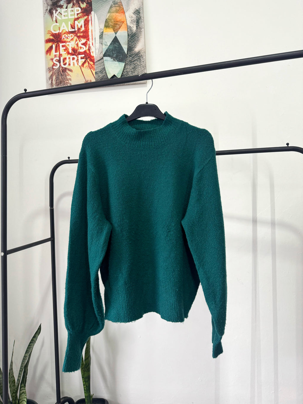 Buzo verde mangas globo