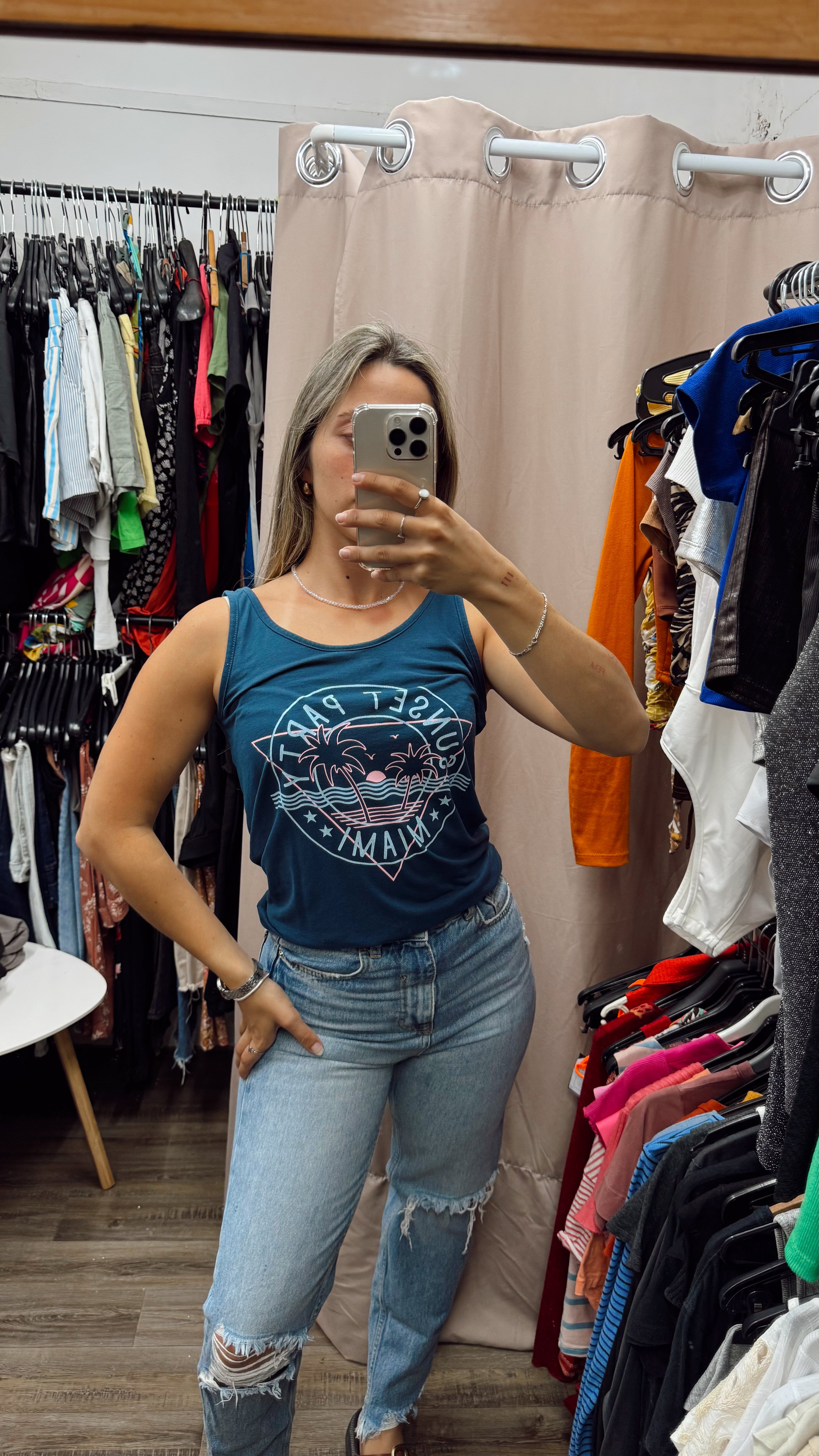 Musculosa azul