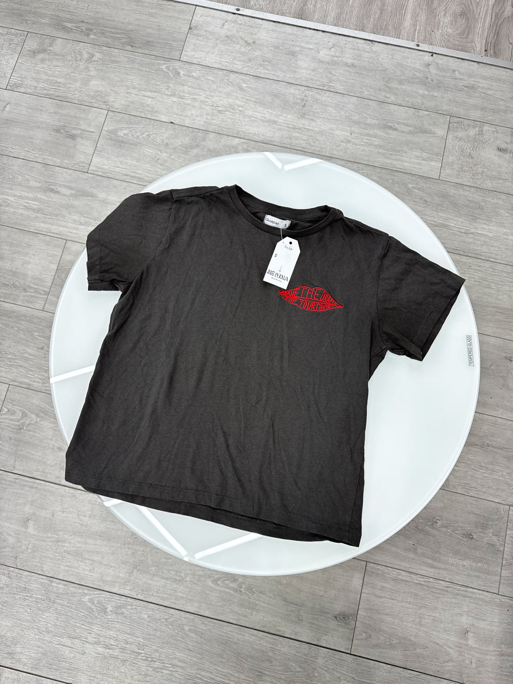 Remera gris manga corta Guapa talle S