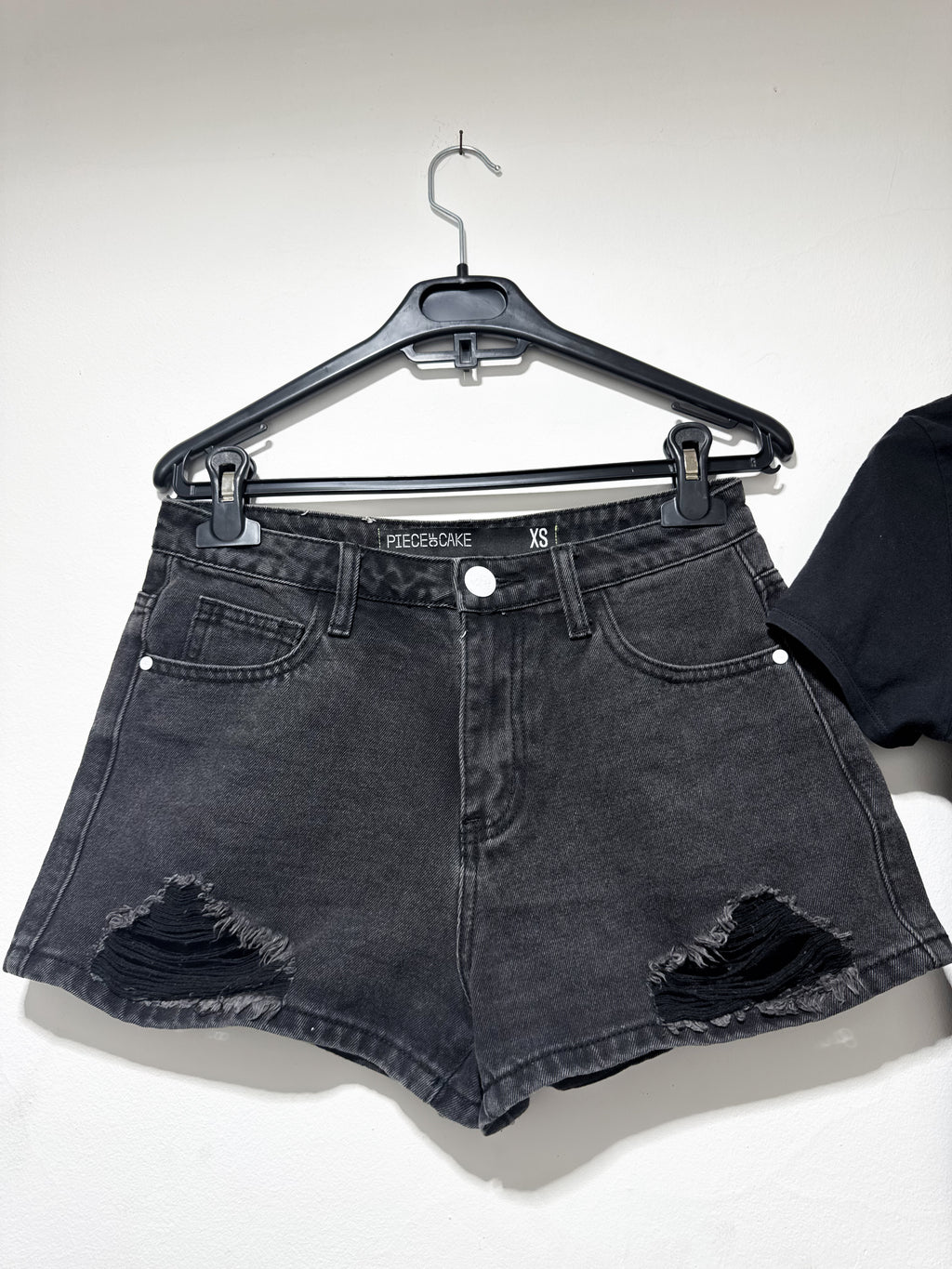 Short negro de jean Piece of Cake