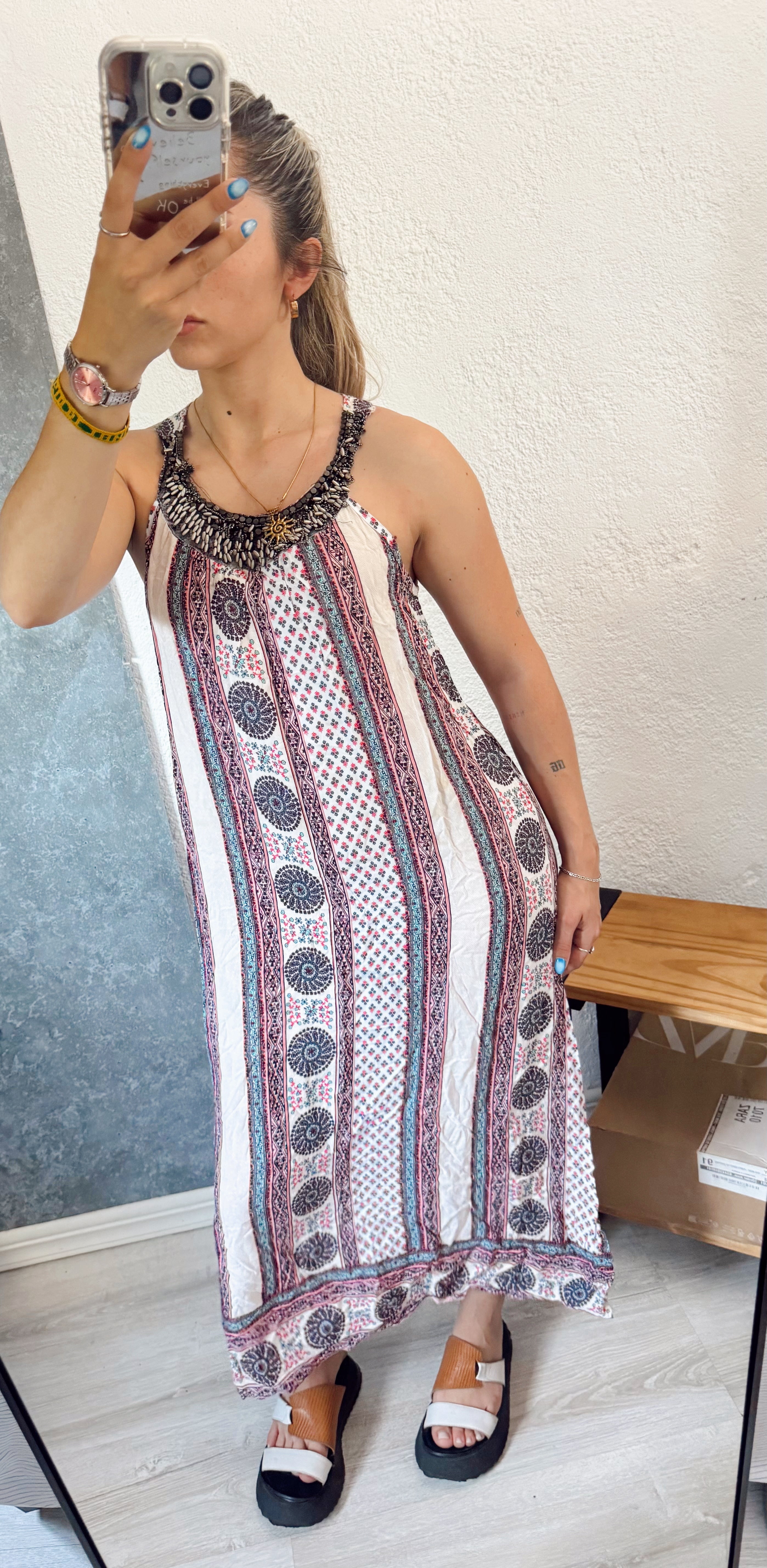 Vestido estampado talle M