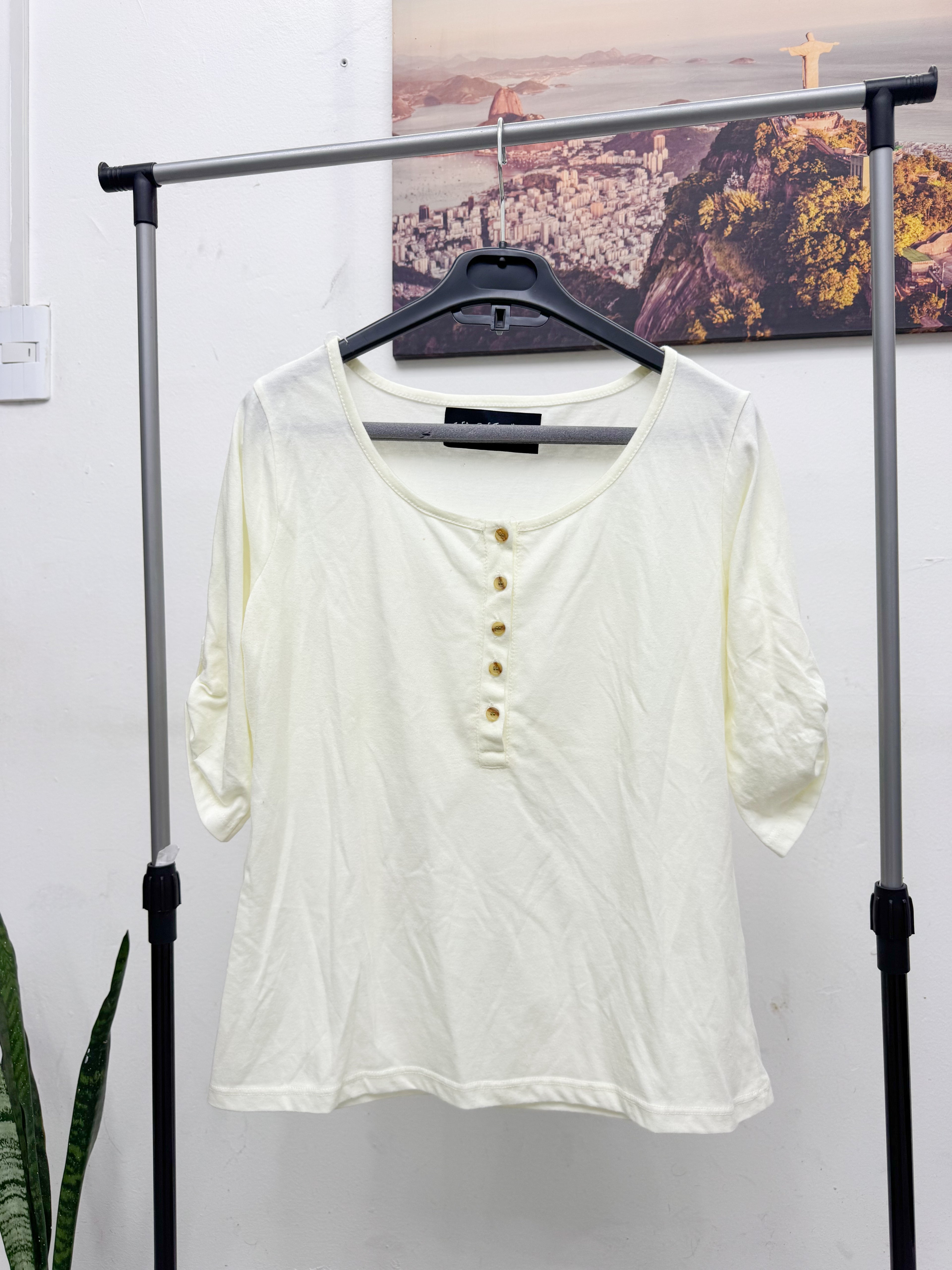 Remera manga 3/4 beige