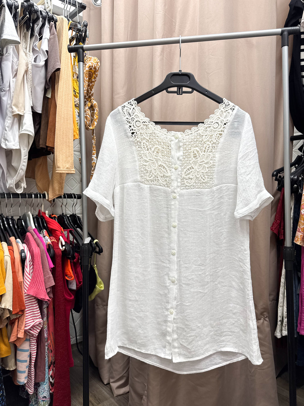 Camisa de lino manga corta