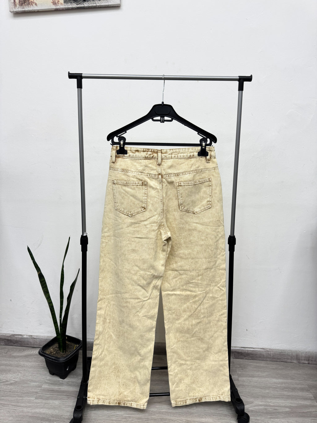 Jean marrón jaspeado