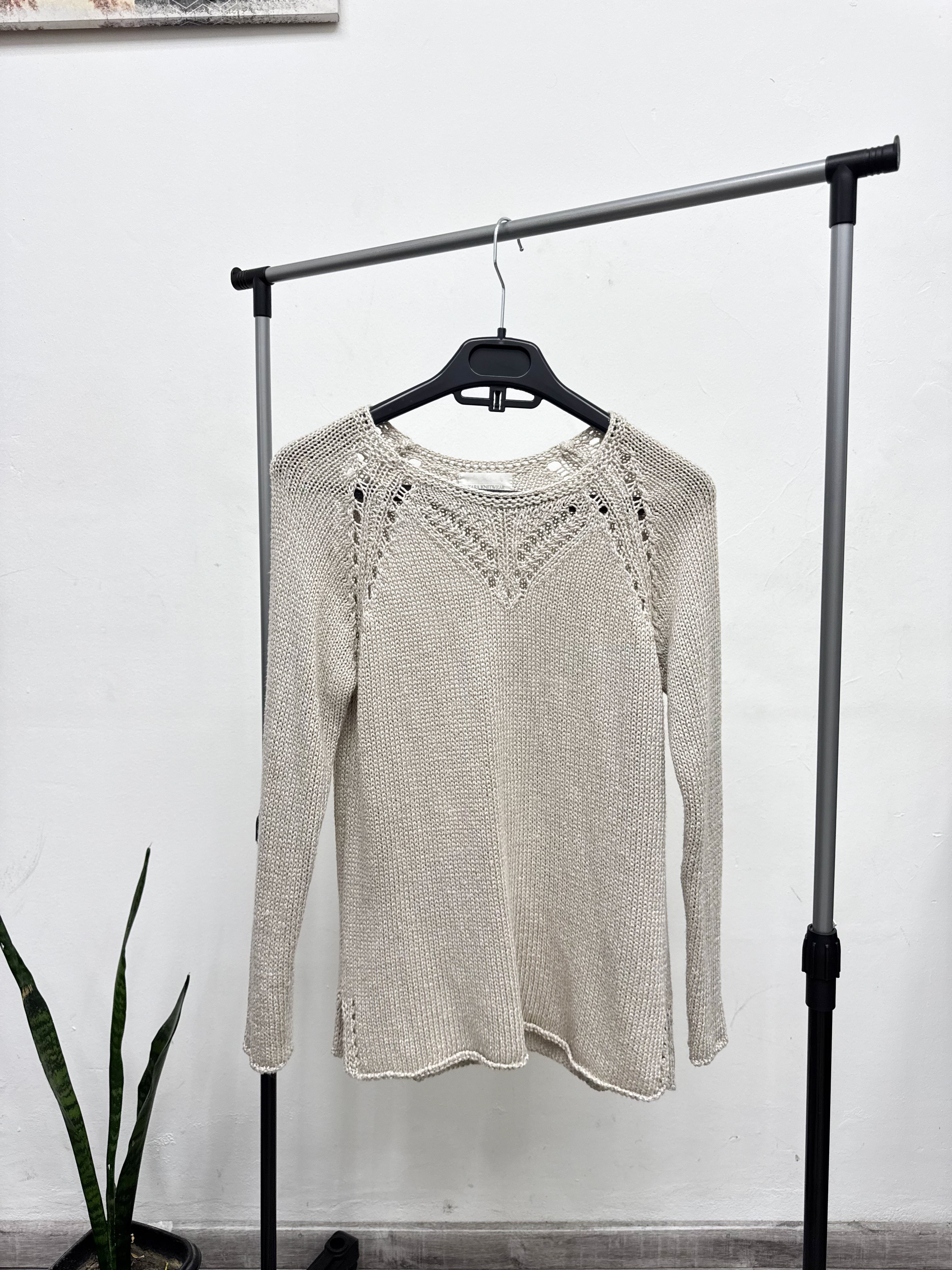 Buzo de hilo beige ZARA