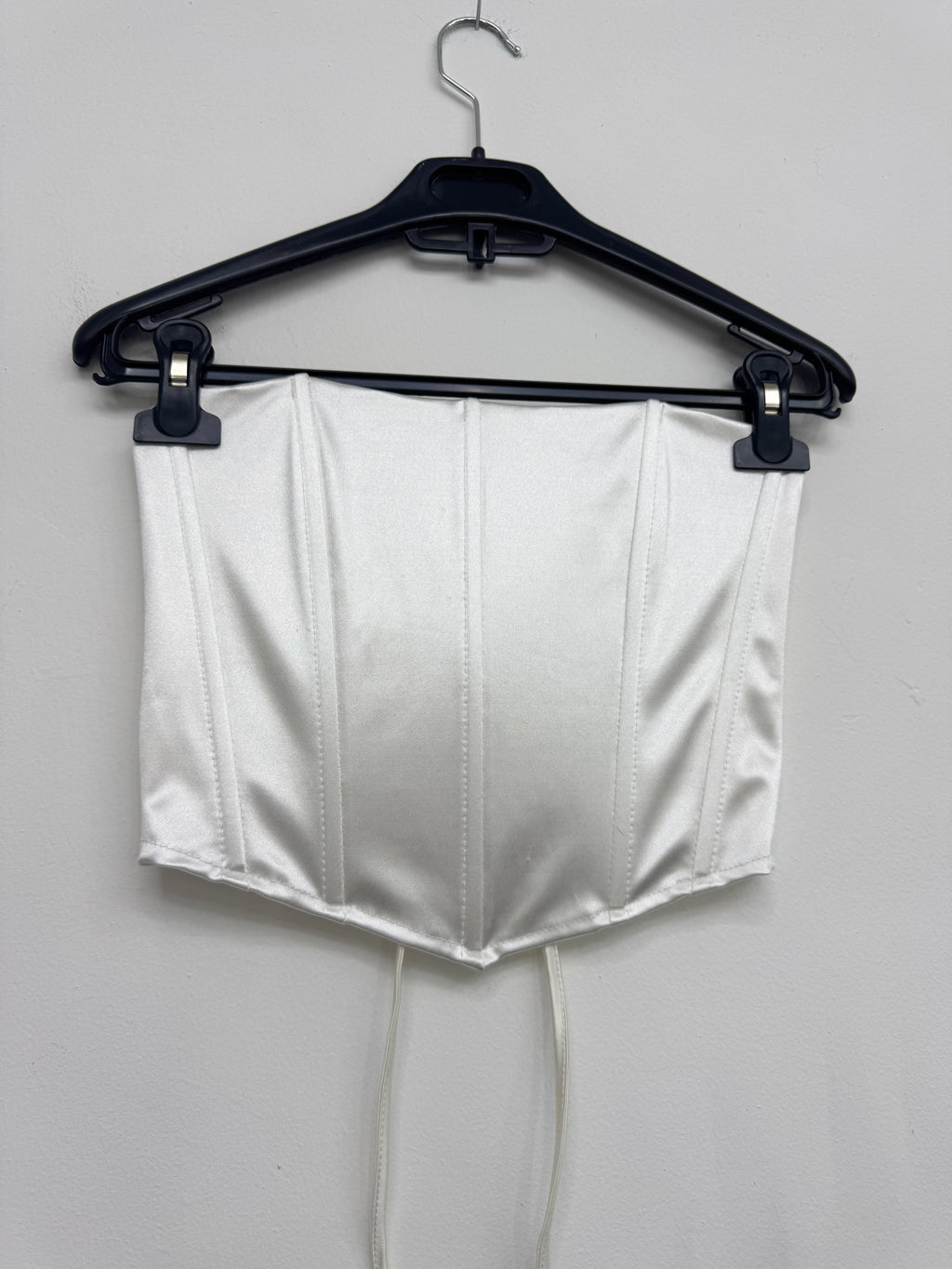 Corset blanco de satén