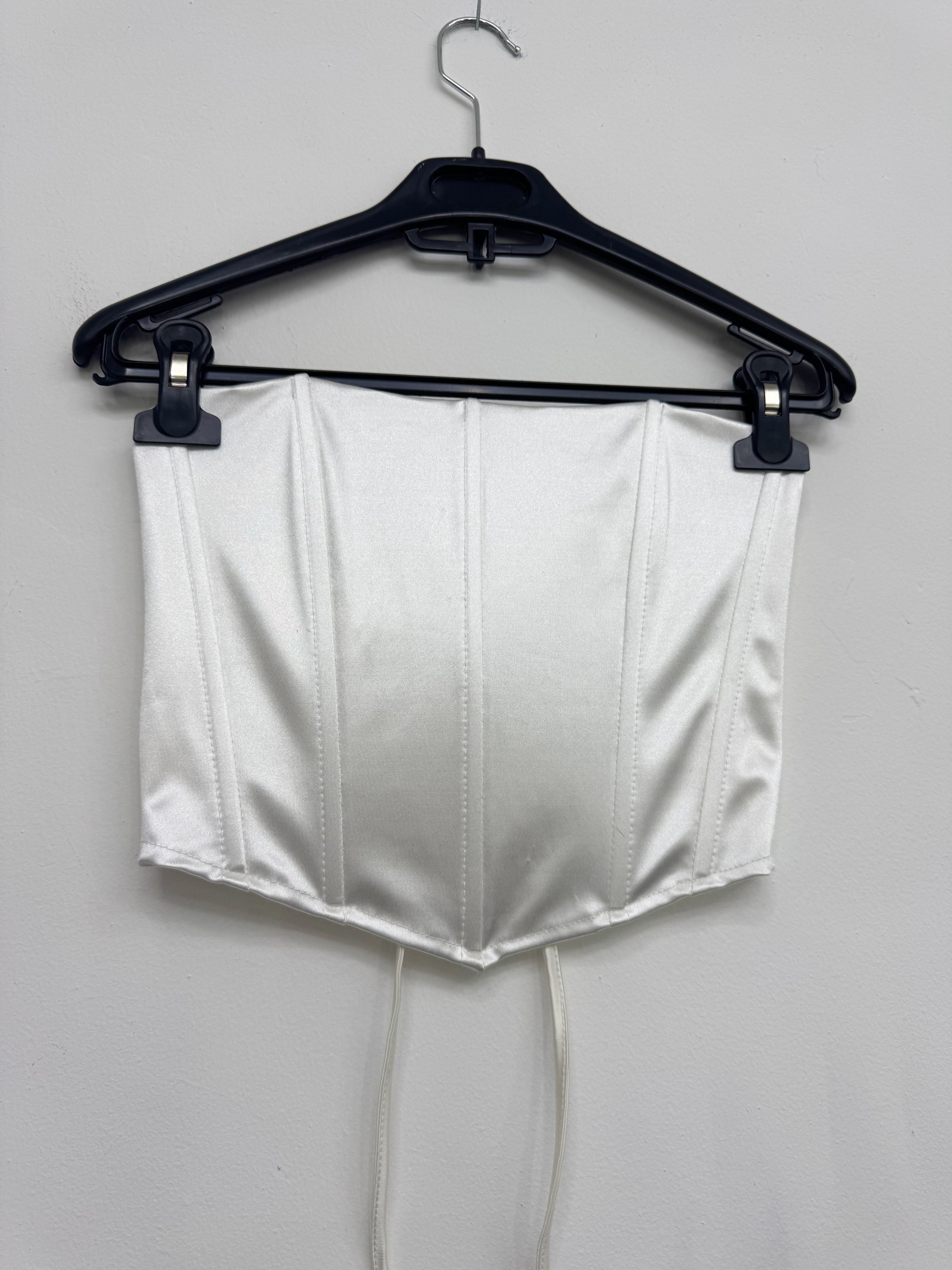 Corset blanco de satén