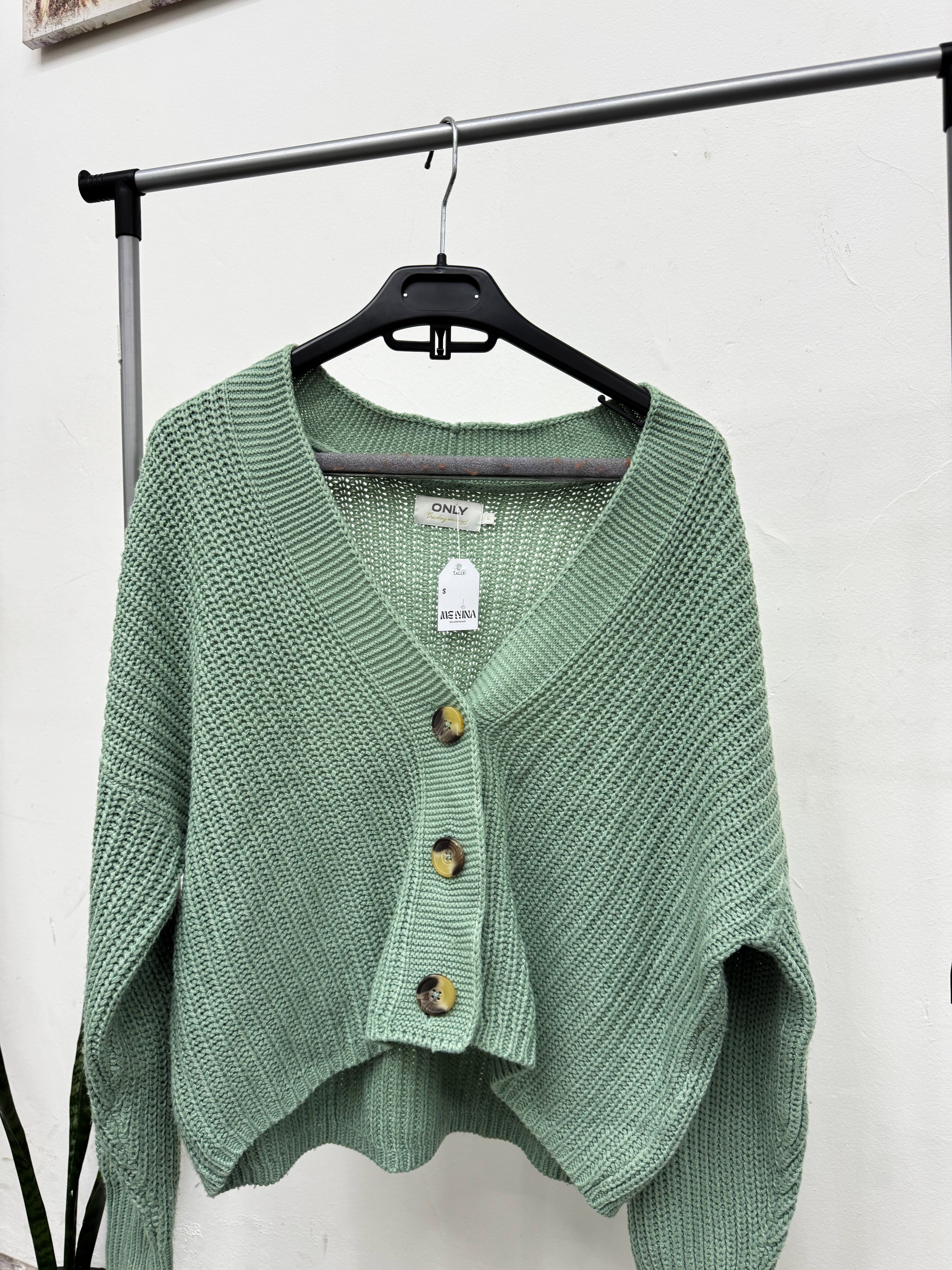 Saco crop verde agua ONLY