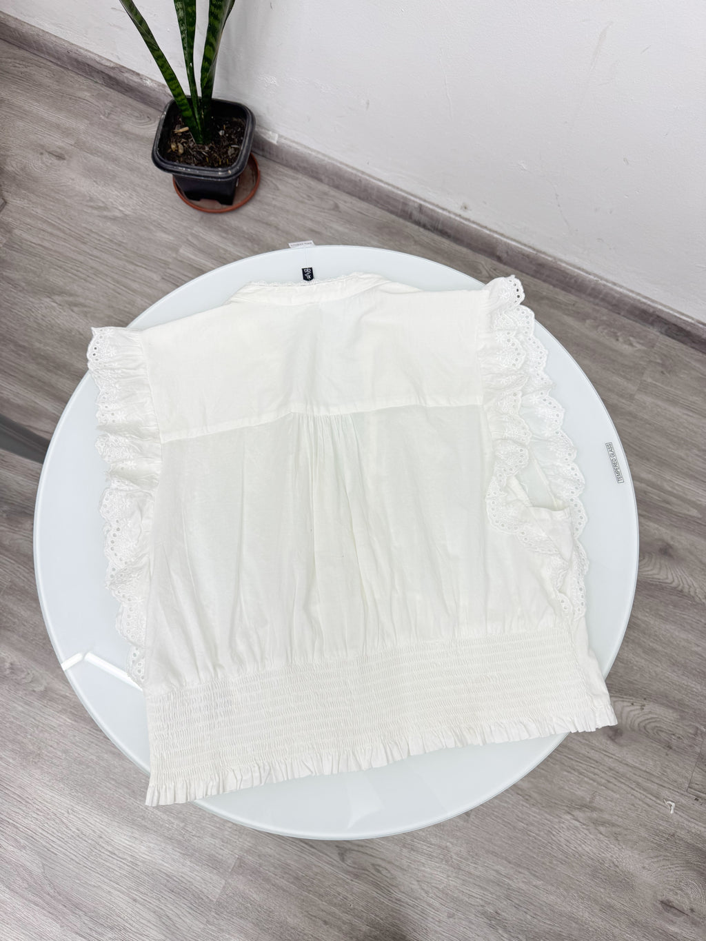 Blusa blanca manga corta