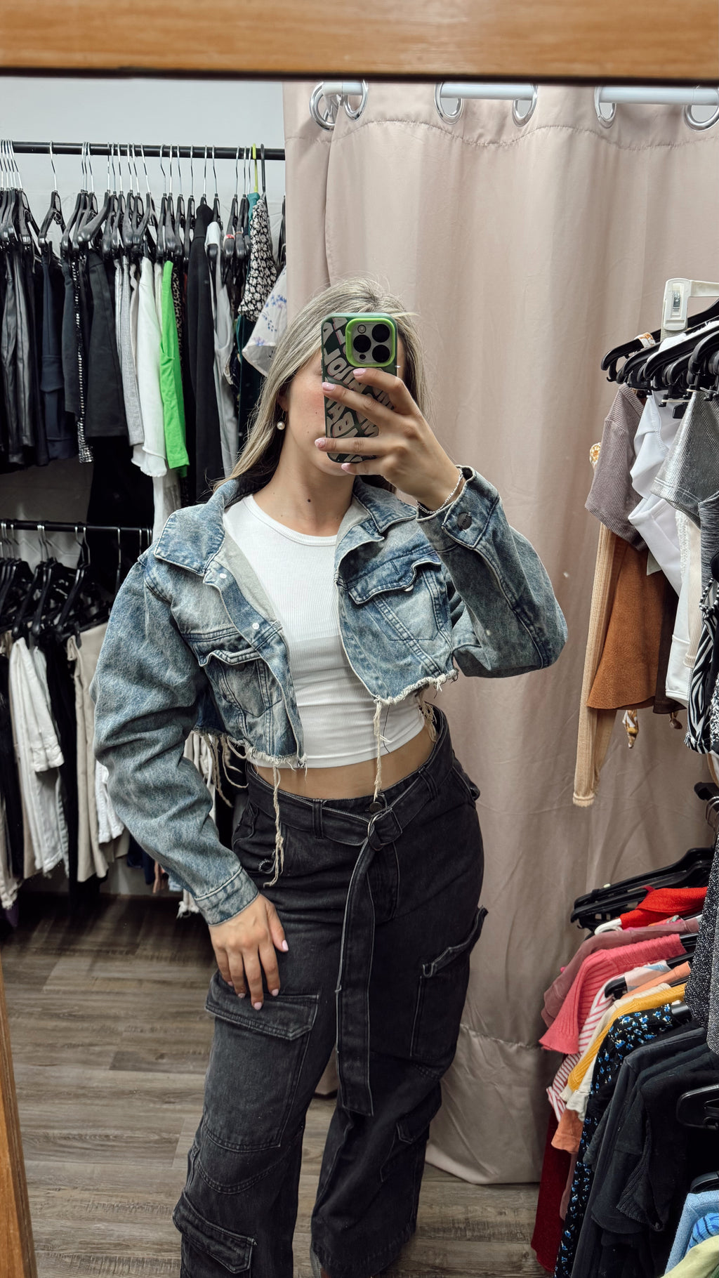 Chaqueta de jean corta
