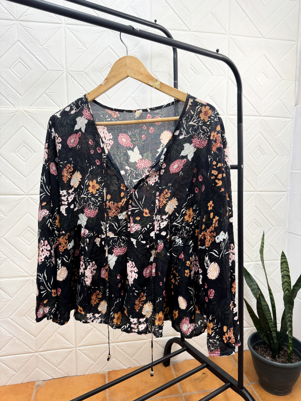 Blusa manga larga talle XL