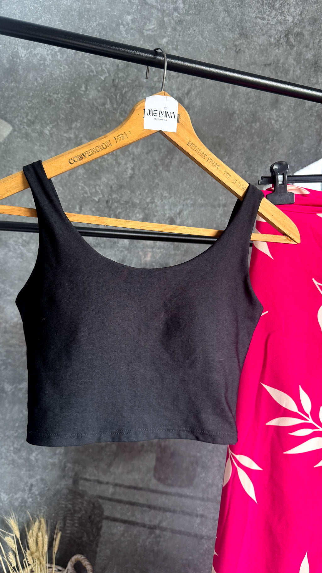 Top negro elastizado