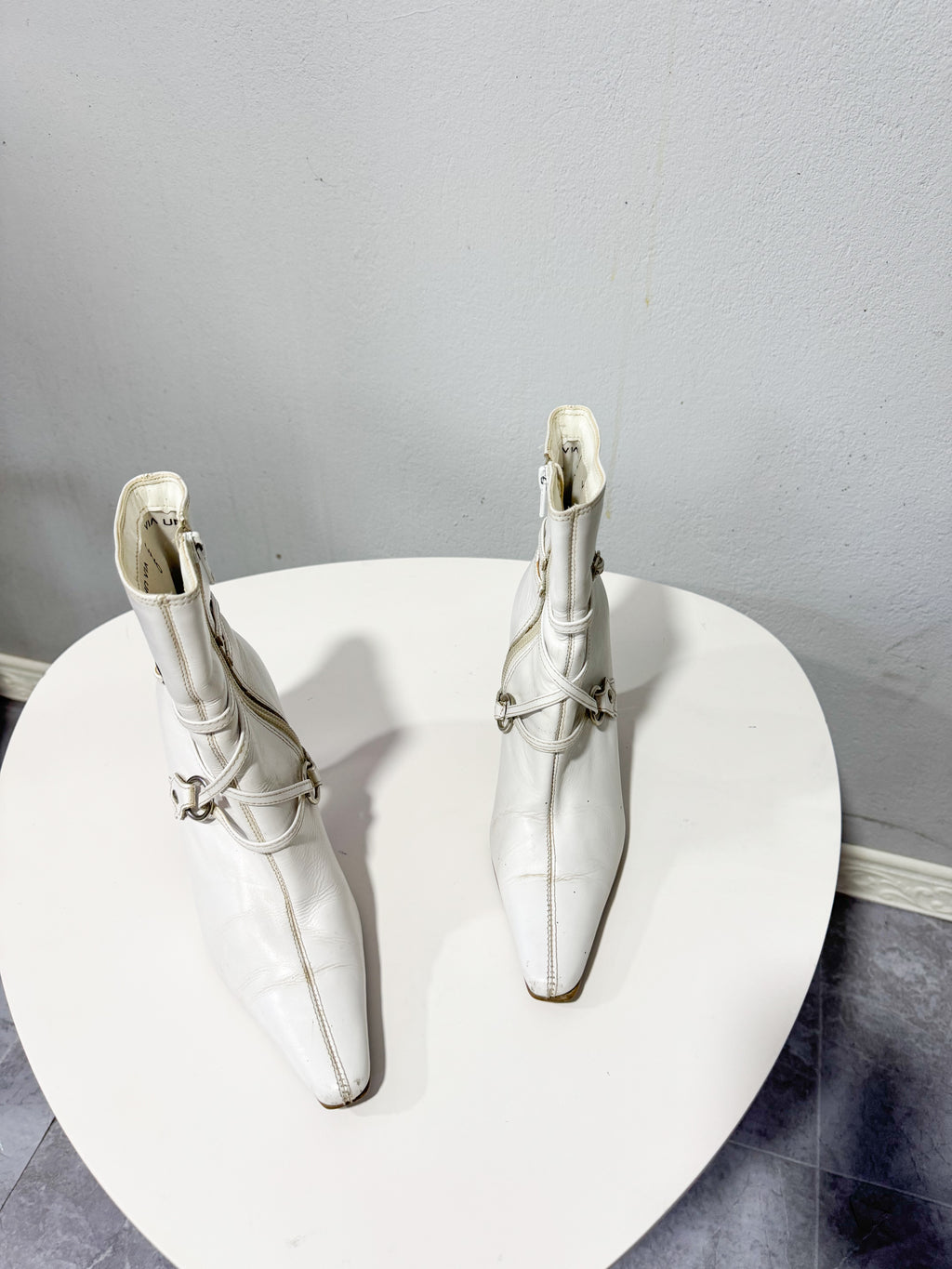 Botas de cuero blancas