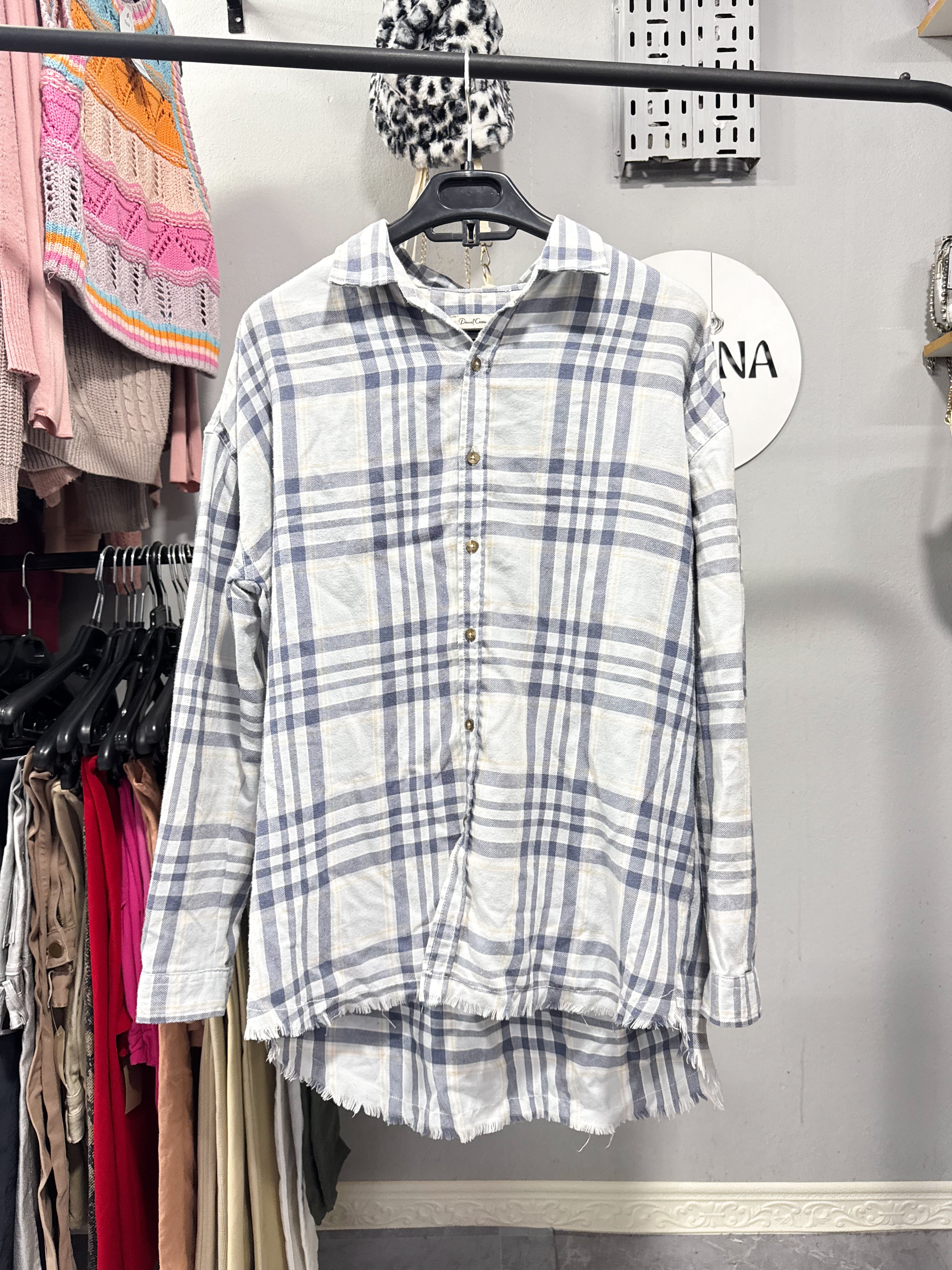 Camisa a cuadros desflecada Daniel Cassin