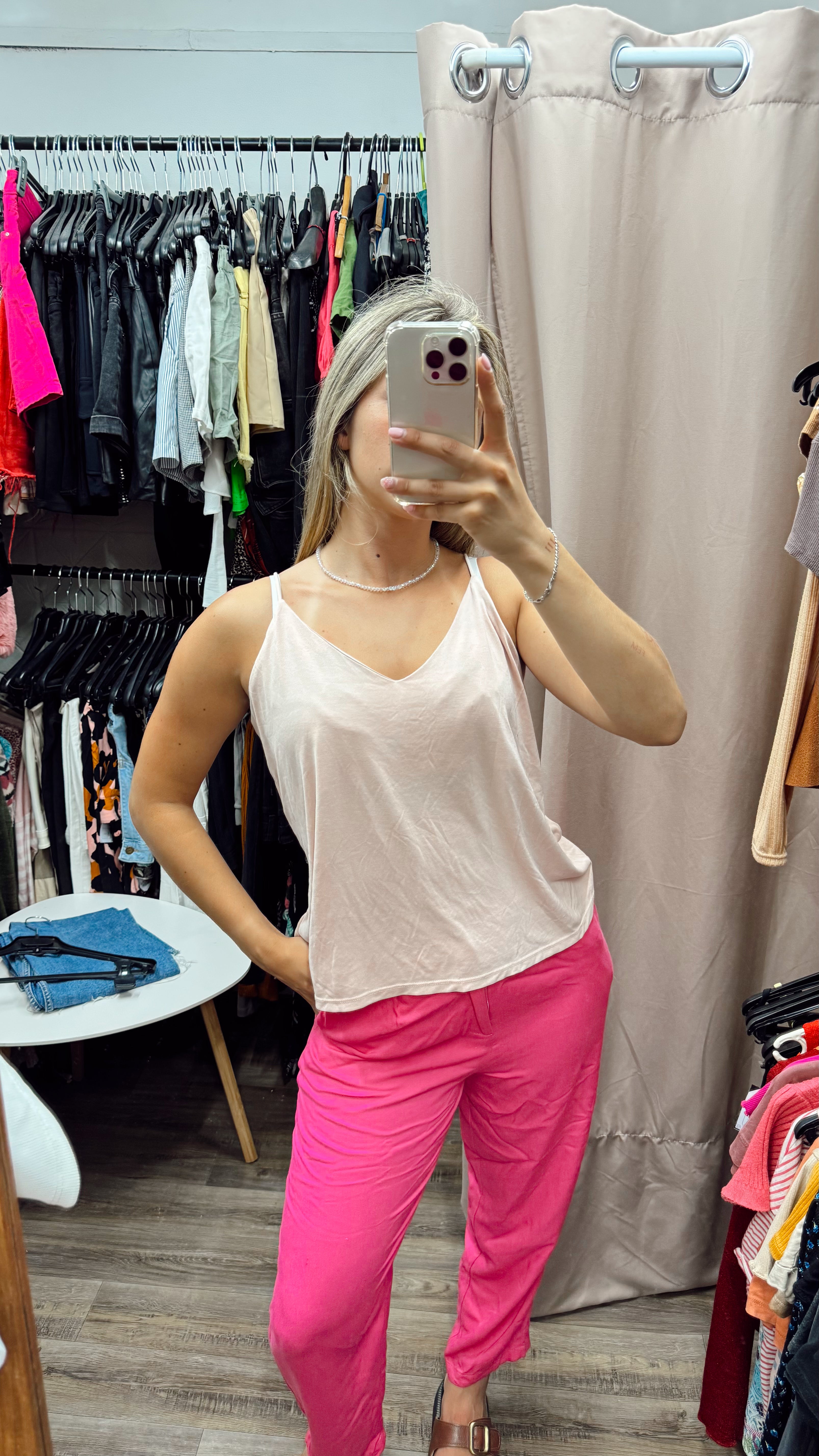 Musculosa rosa bebé